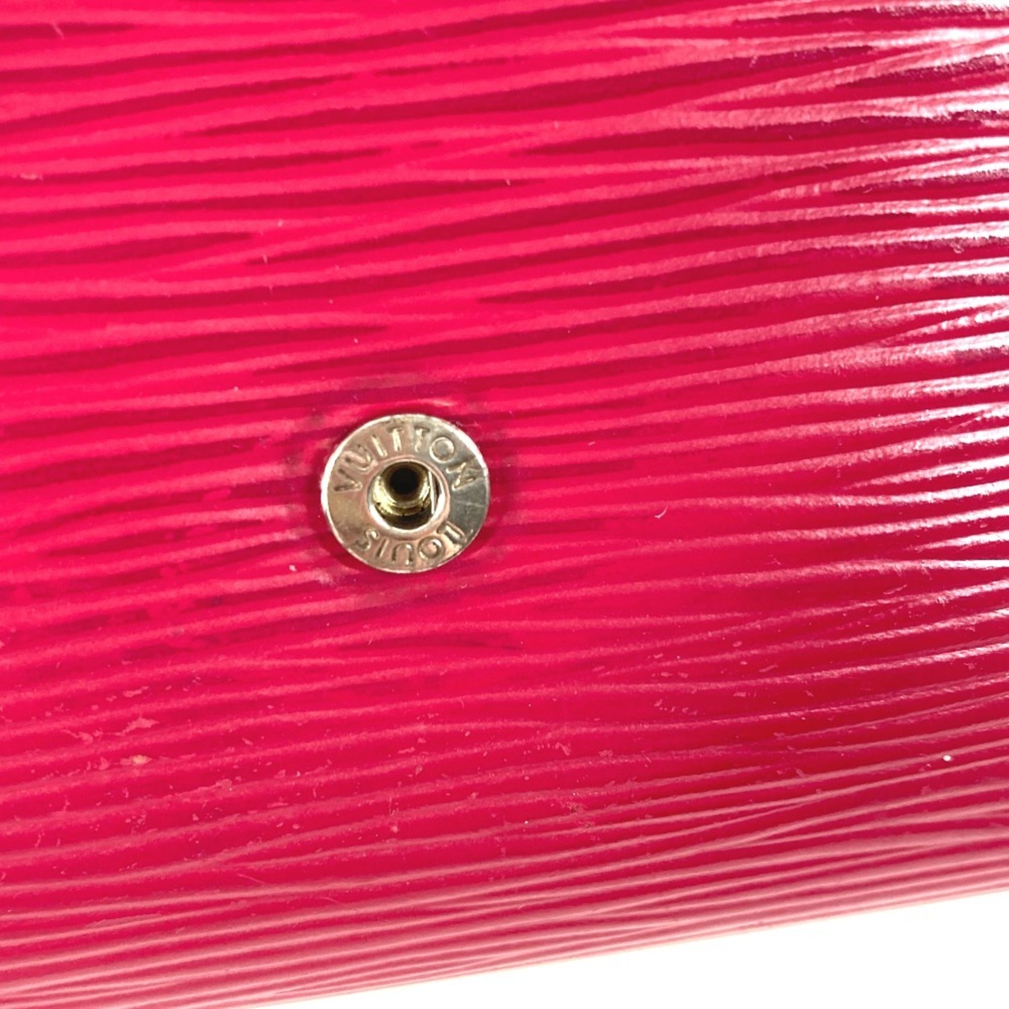 Louis Vuitton Fuchsia Purple Epi Leather Wallet (Tri-Fold) (Pre-Owned)