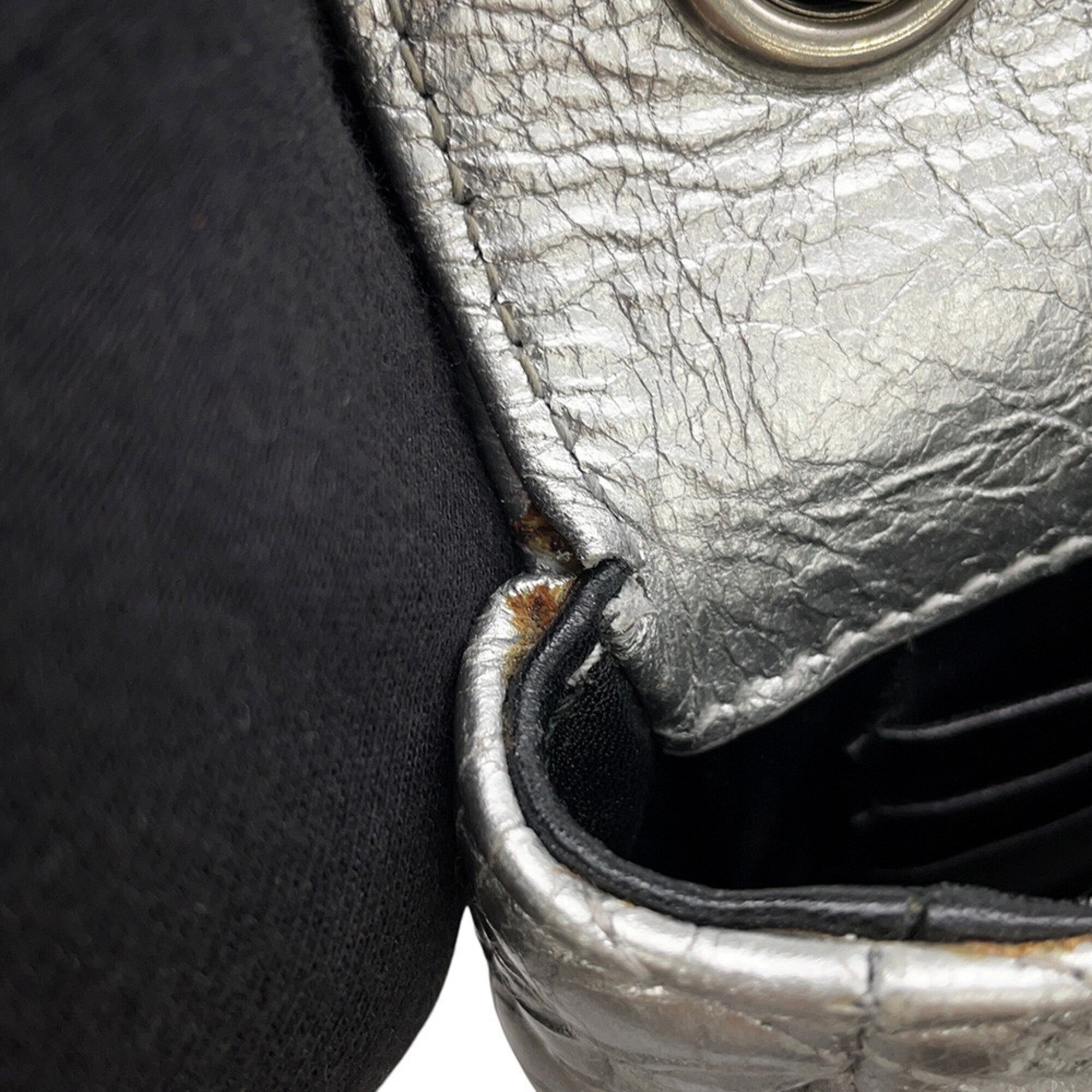 Balenciaga Silver Leather Shoulder Bag (Pre-Owned)