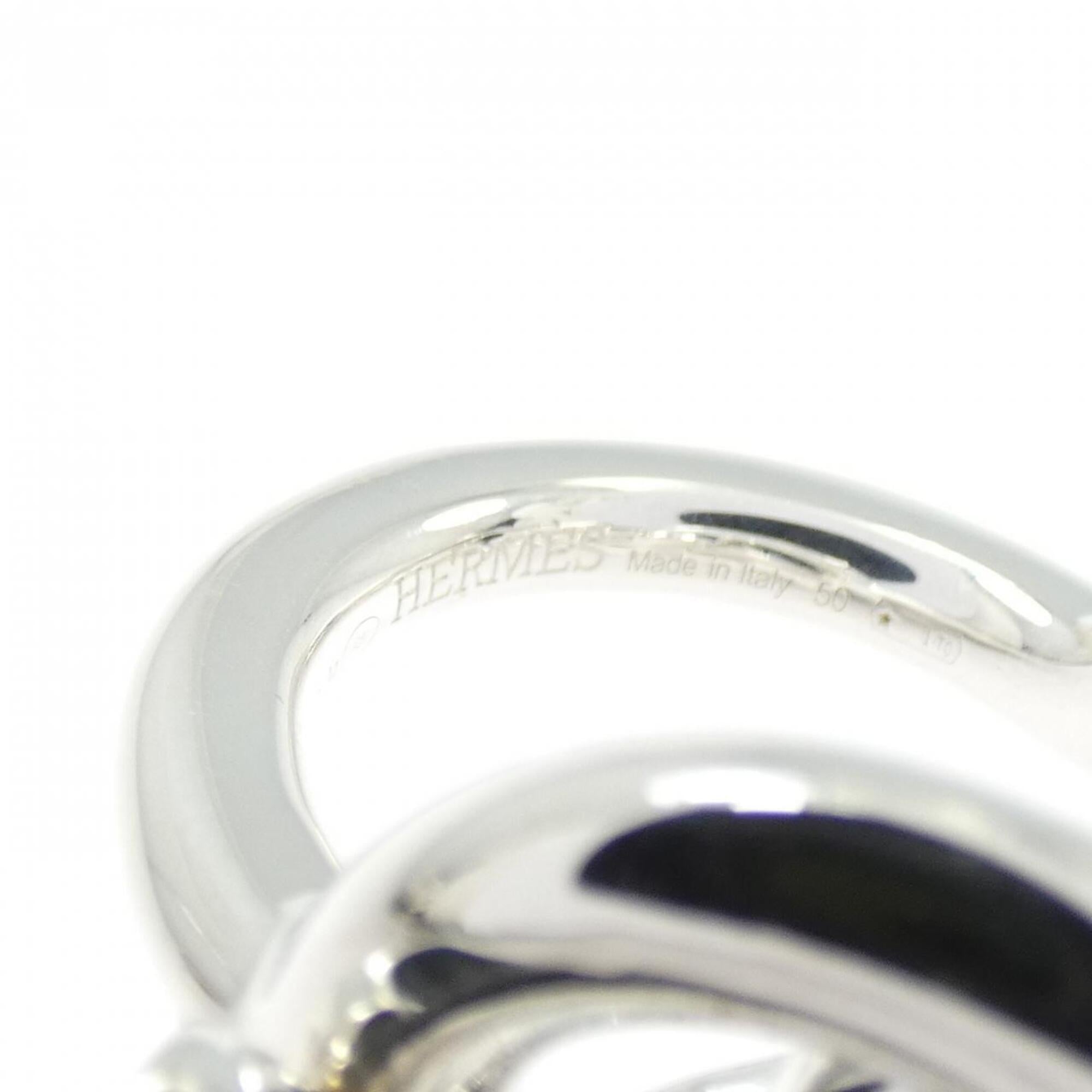 Hermes Silver 925 Band Ring (Pre-Owned)