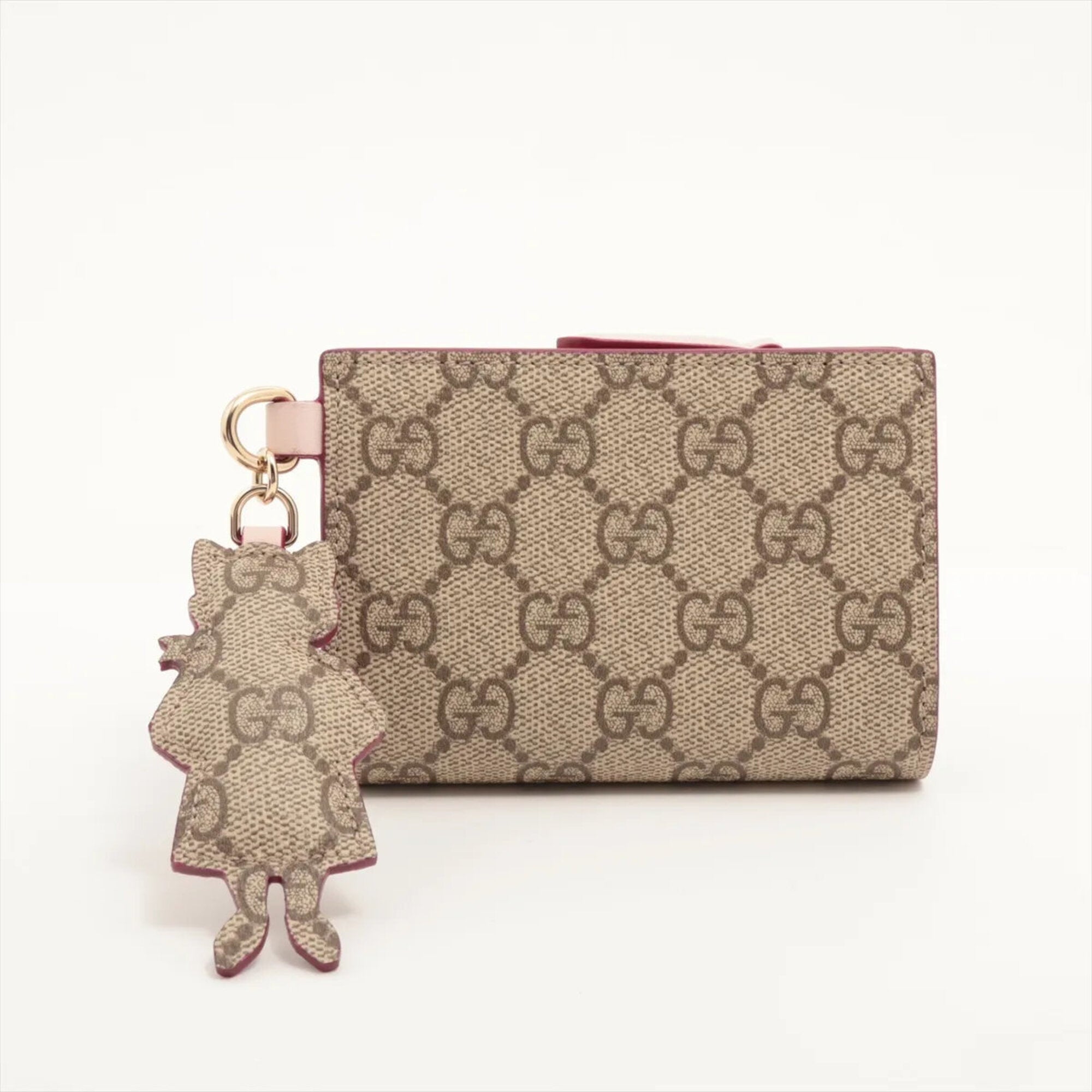 Gucci Pink Gg Supreme Wallet (Bi-Fold) (Pre-Owned)