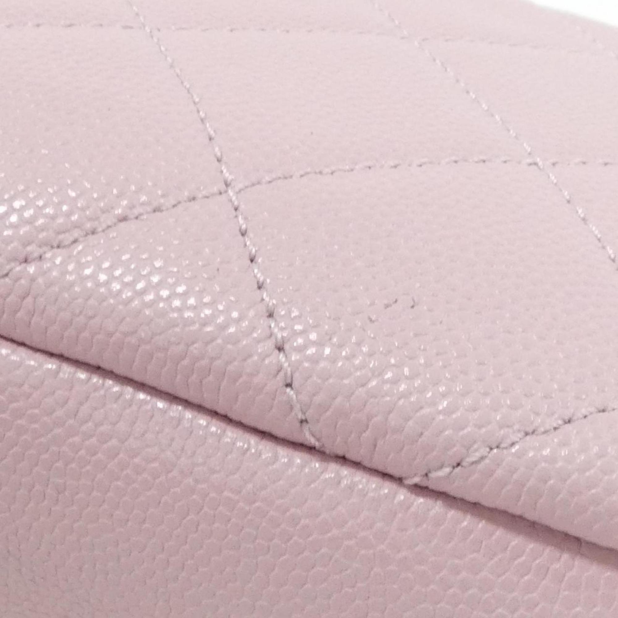 Chanel Pink Grained Calfskin Shoulder Bag (Pre-Owned)