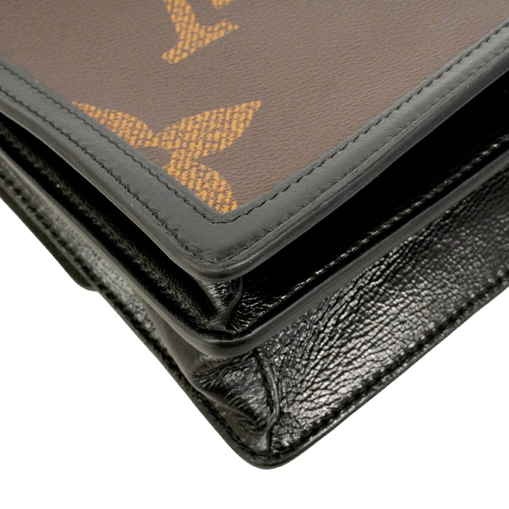 Louis Vuitton Black Brown Shoulder Bag (Pre-Owned)