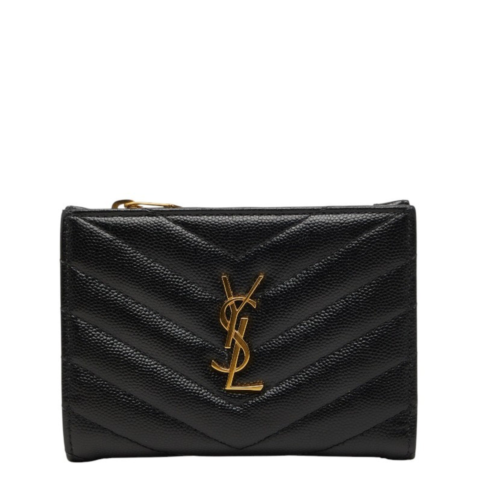 Saint Laurent Black Leather Wallet (Bi-Fold) (Pre-Owned)