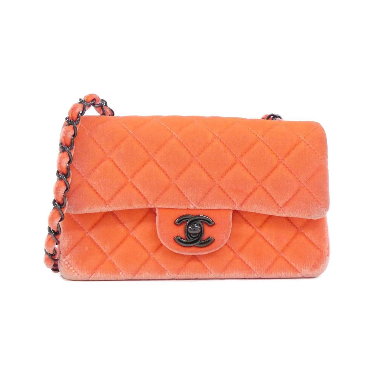 Chanel Coral Pink Leather Shoulder Bag (Pre-Owned)