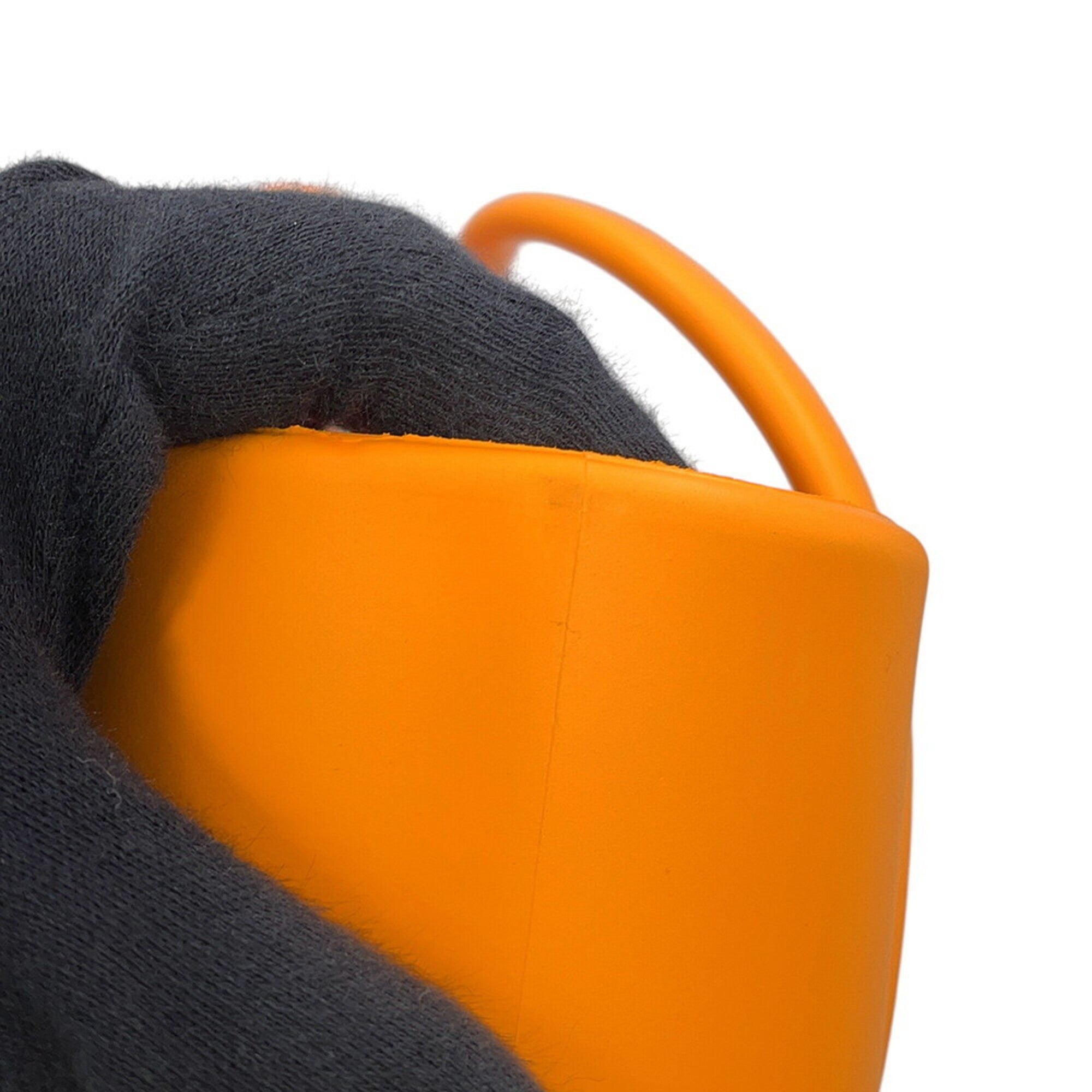 Bottega Veneta Orange Rubber Handbag (Pre-Owned)