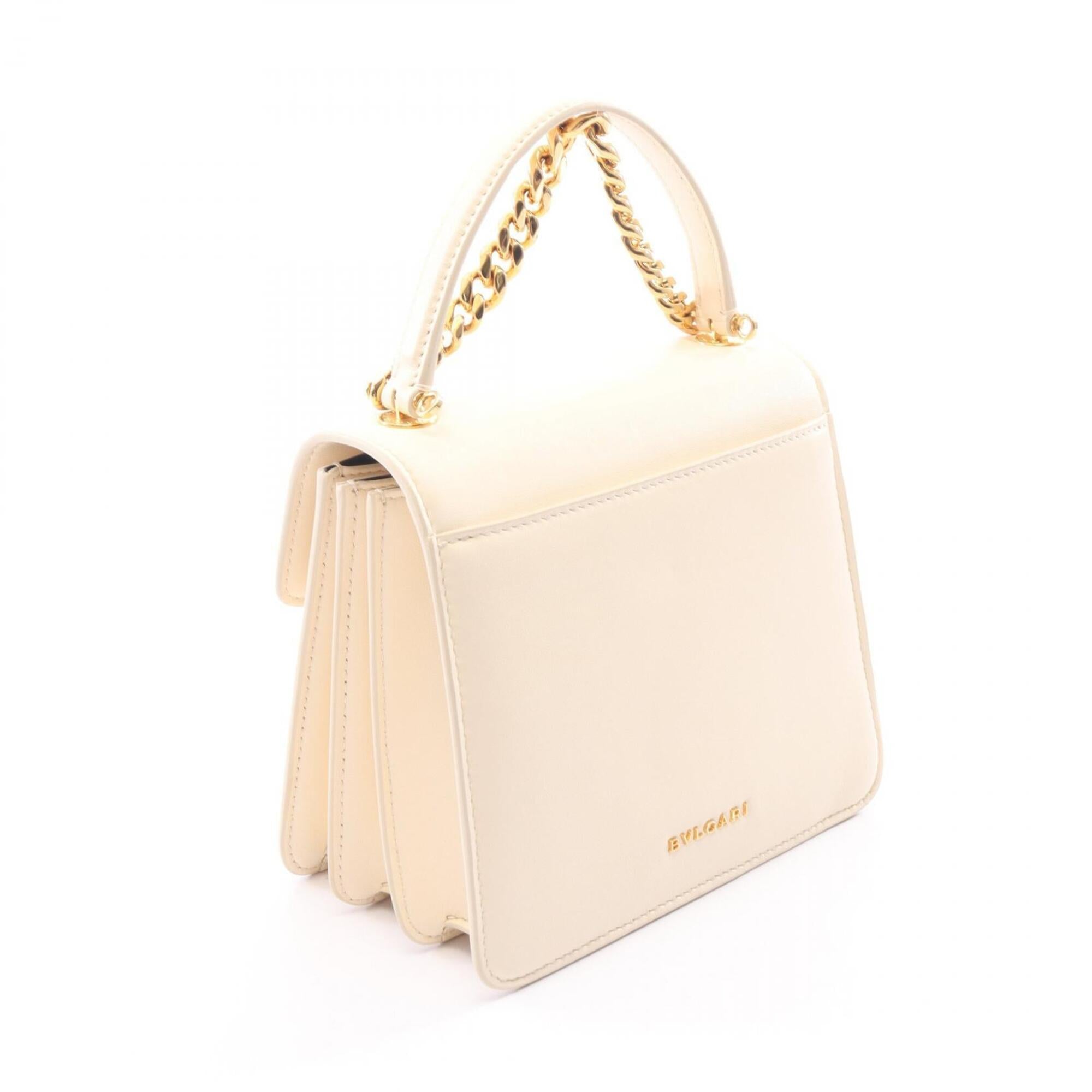 Bvlgari Ivory Leather Handbag (Pre-Owned)