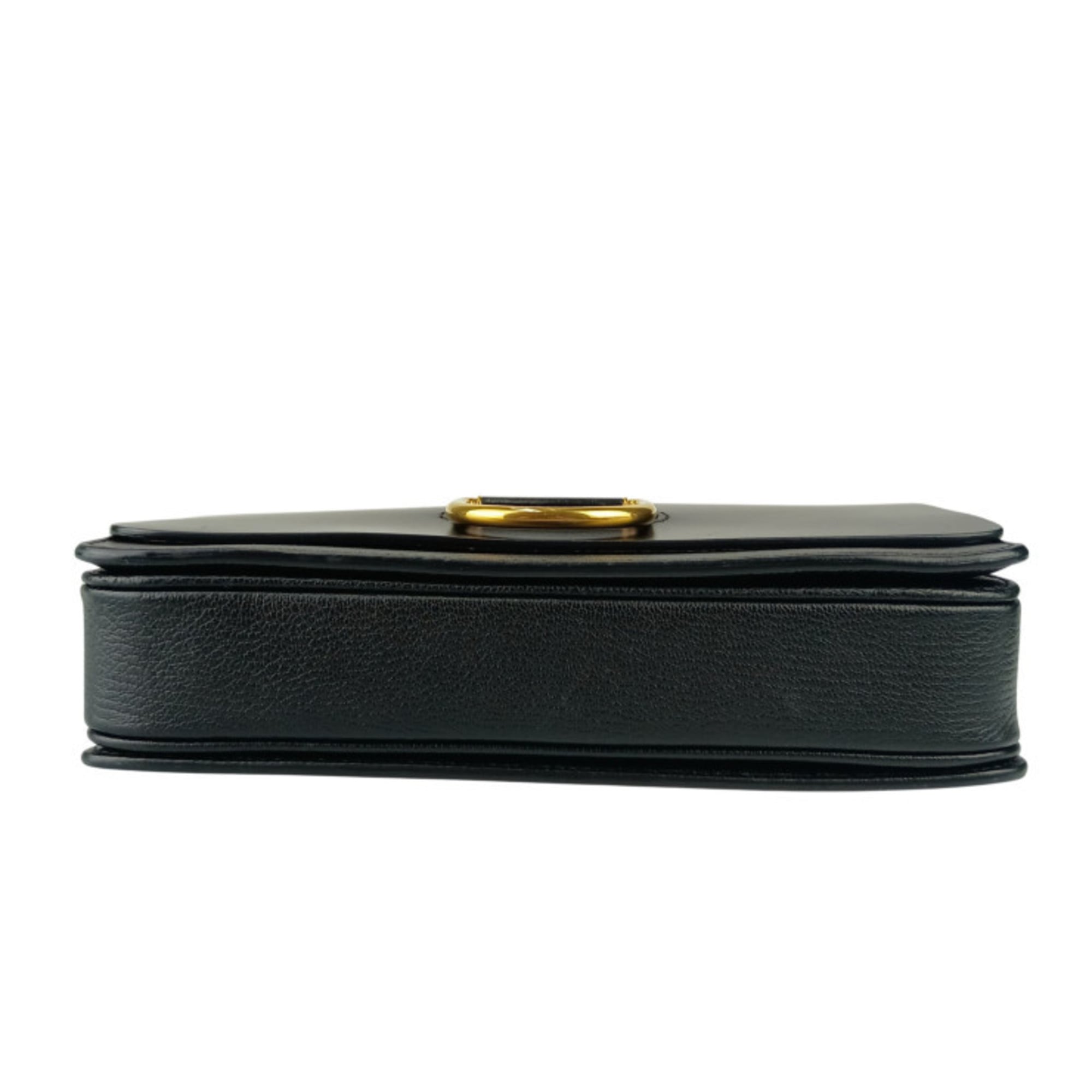 Burberry Black Leather Handbag Shoulder Bag (Pre-Owned)