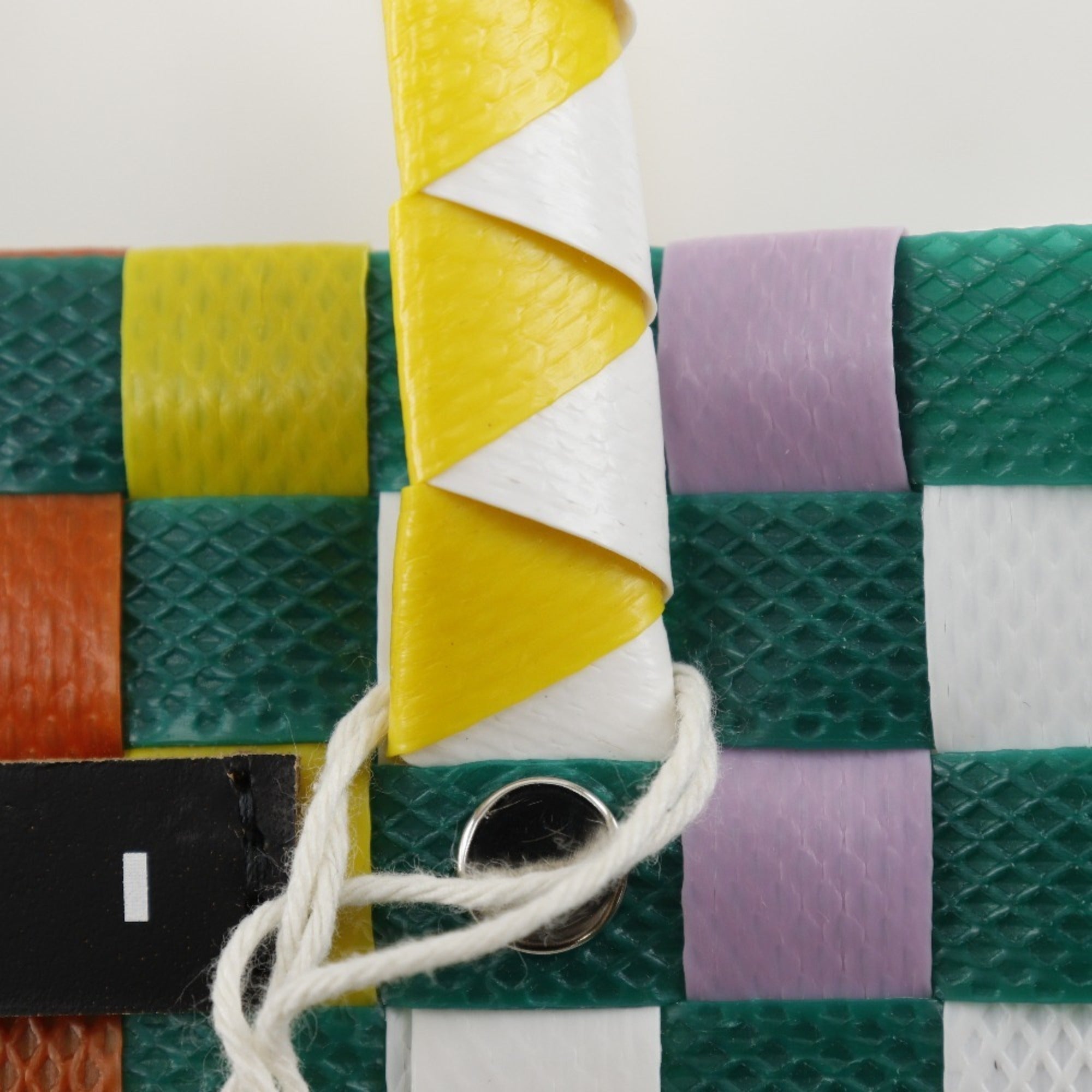 Marni Green Multi-Color Polypropylene Basket Handbag (Pre-Owned)