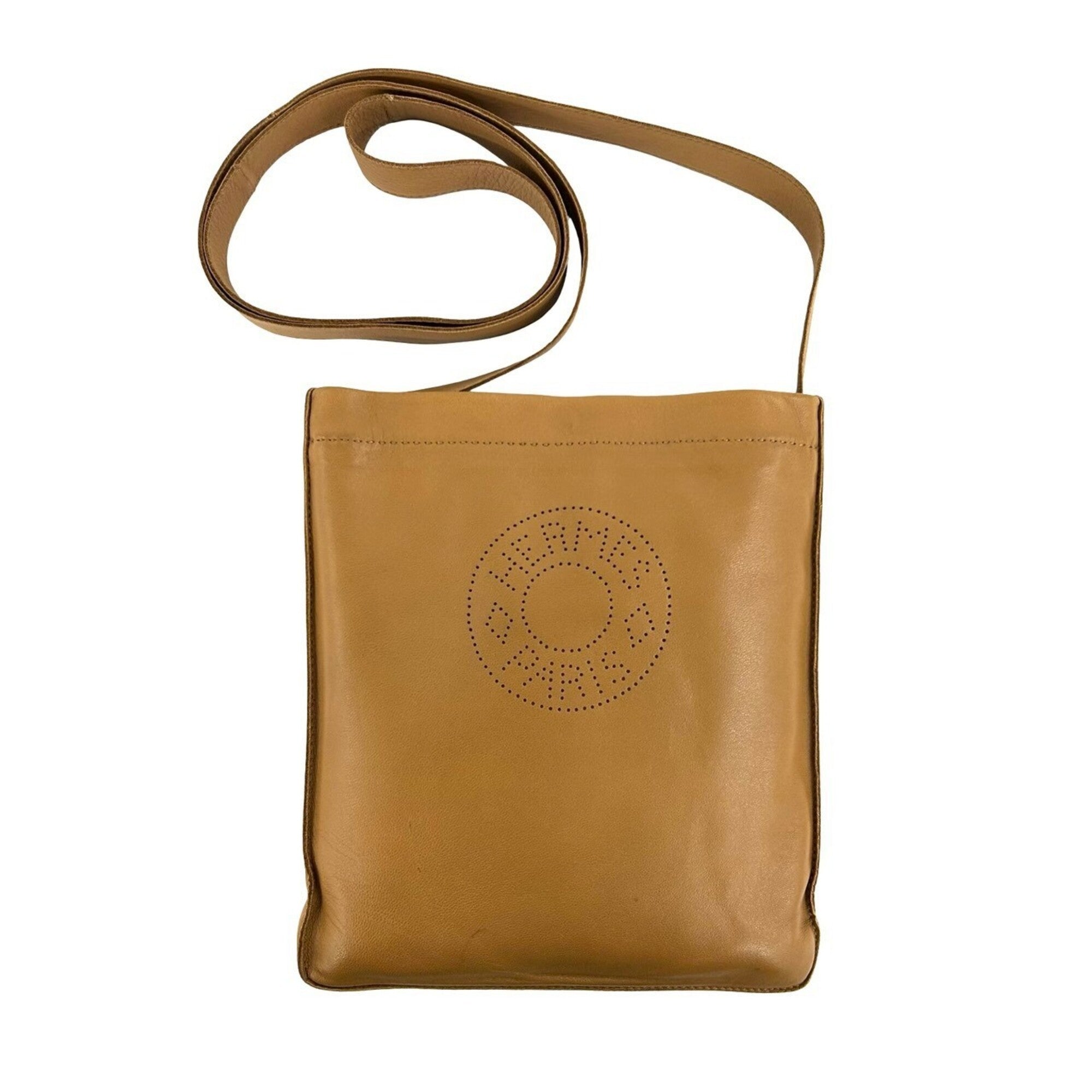 Hermes Brown Agneau Milo Pochette Shoulder Bag (Pre-Owned)