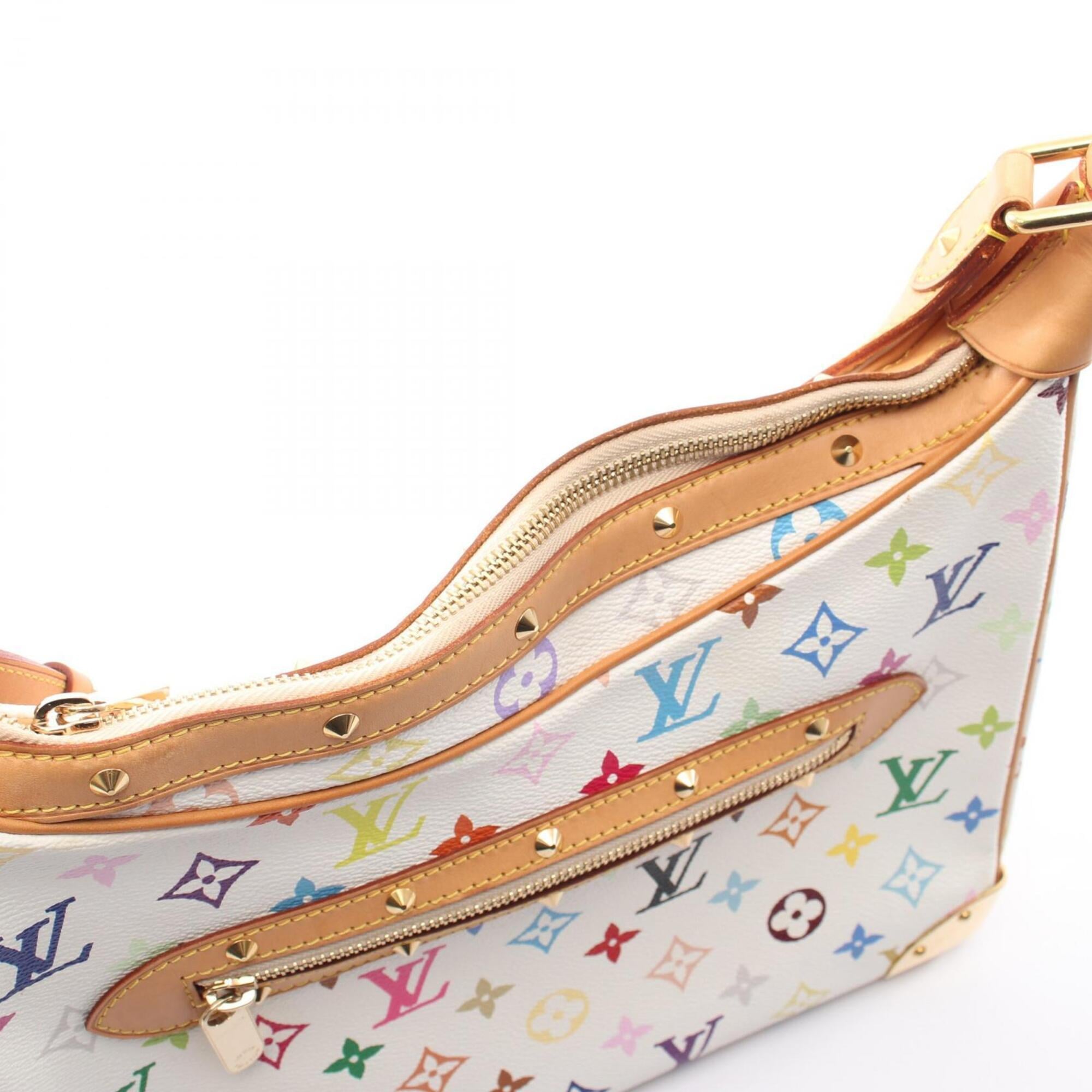 Louis Vuitton Blanc Multi-Color White Monogram Multicolore Leather Handbag Shoulder Bag (Pre-Owned)