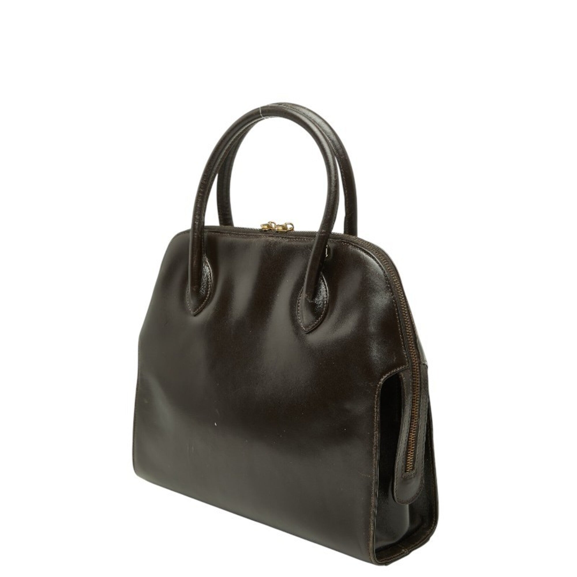 Salvatore Ferragamo Brown Leather Handbag (Pre-Owned)