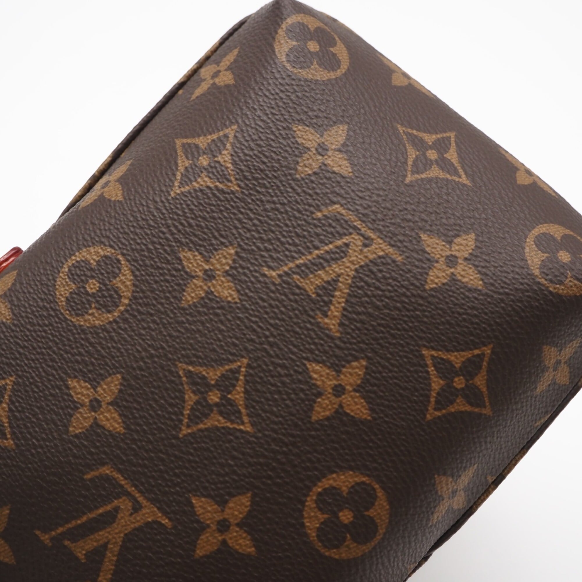 Louis Vuitton Monogram Beige Brown Coated Canvas Leather Shoulder Bag (Pre-Owned)