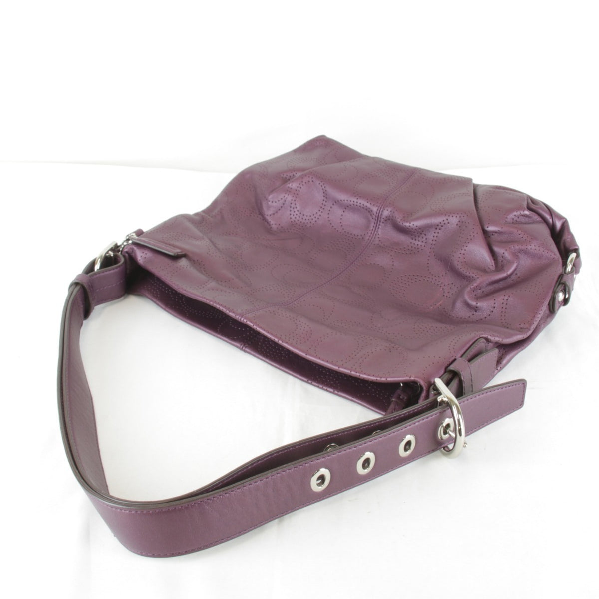 Coach Purple Leather Shoulder Bag (Pre-Owned)