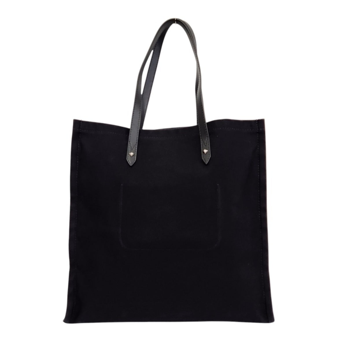 Jimmy Choo Black Canvas Leather Tote Bag (Pre-Owned)