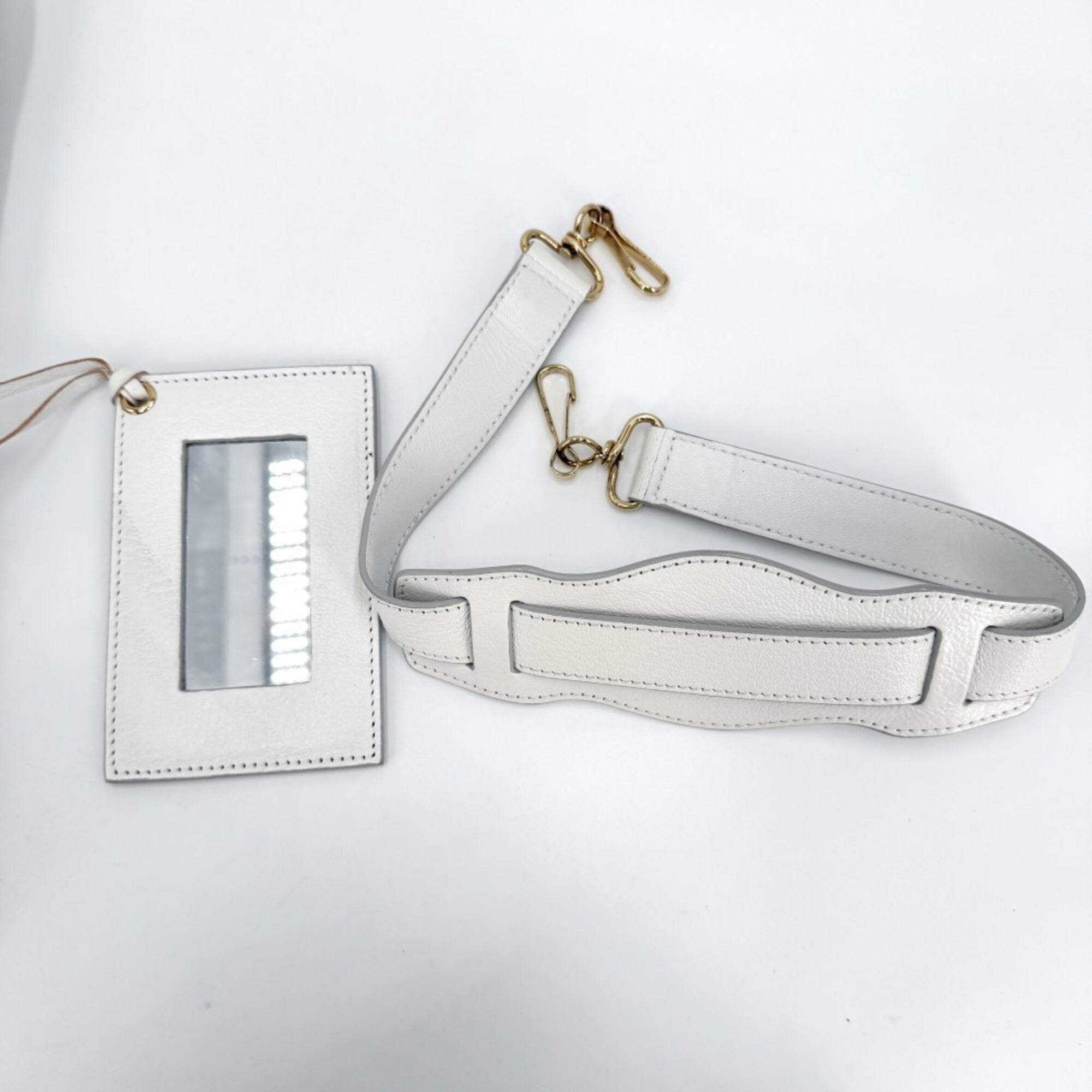 Balenciaga Metallic White Leather Handbag Shoulder Bag (Pre-Owned)