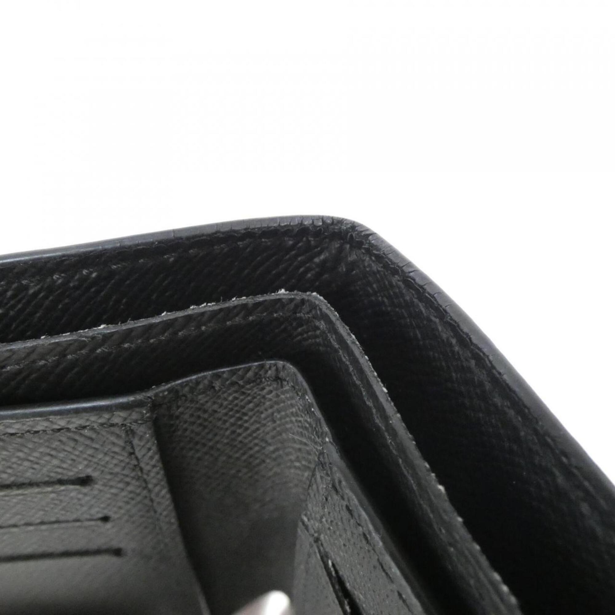 Louis Vuitton Black Leather Bill Wallet (Bi-Fold) (Pre-Owned)