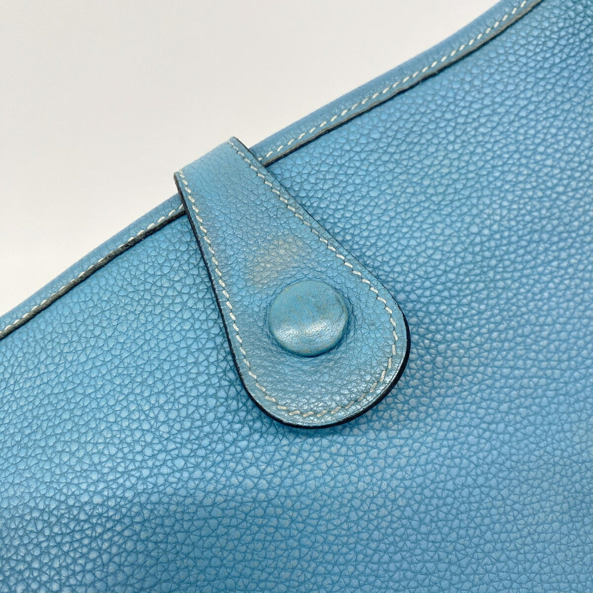 Hermes Blue Jean Togo Leather Shoulder Bag (Pre-Owned)