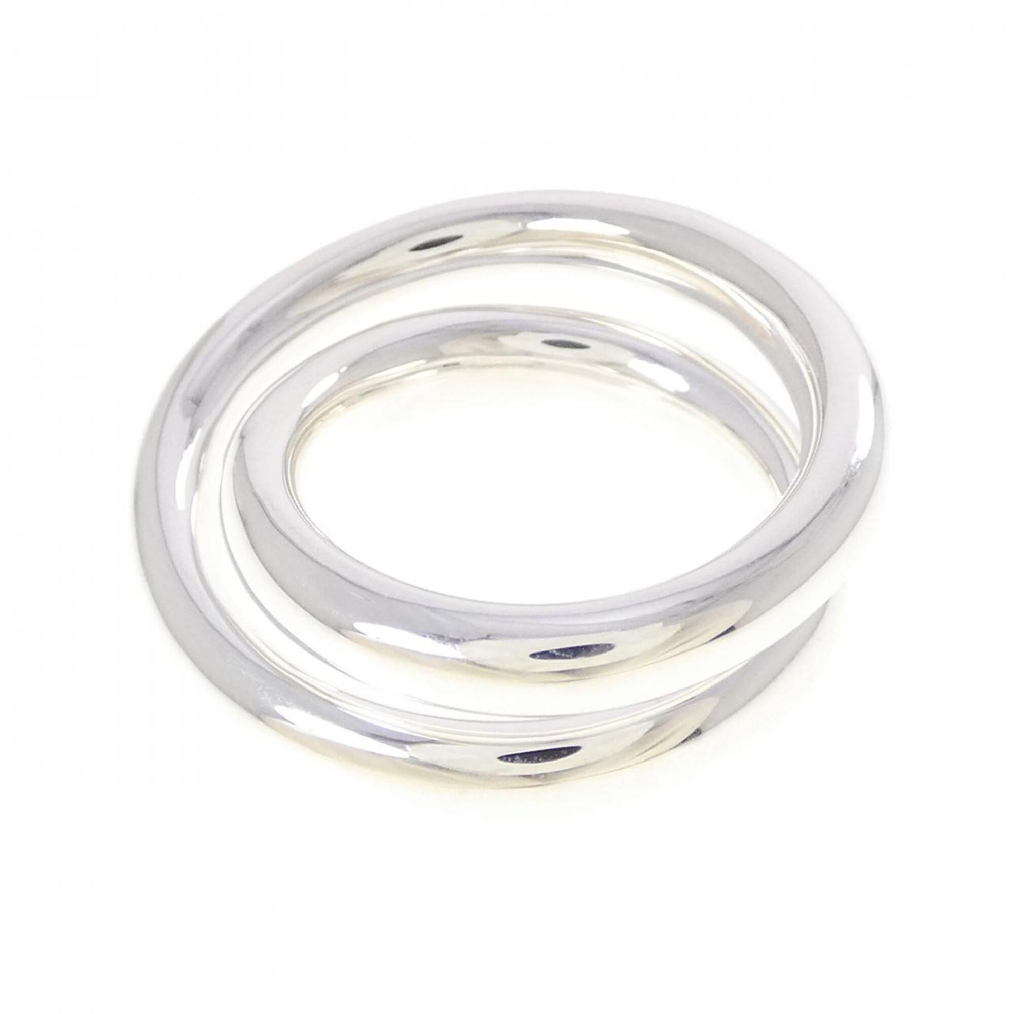 Hermes Silver Silver 925 Band Ring (Pre-Owned)