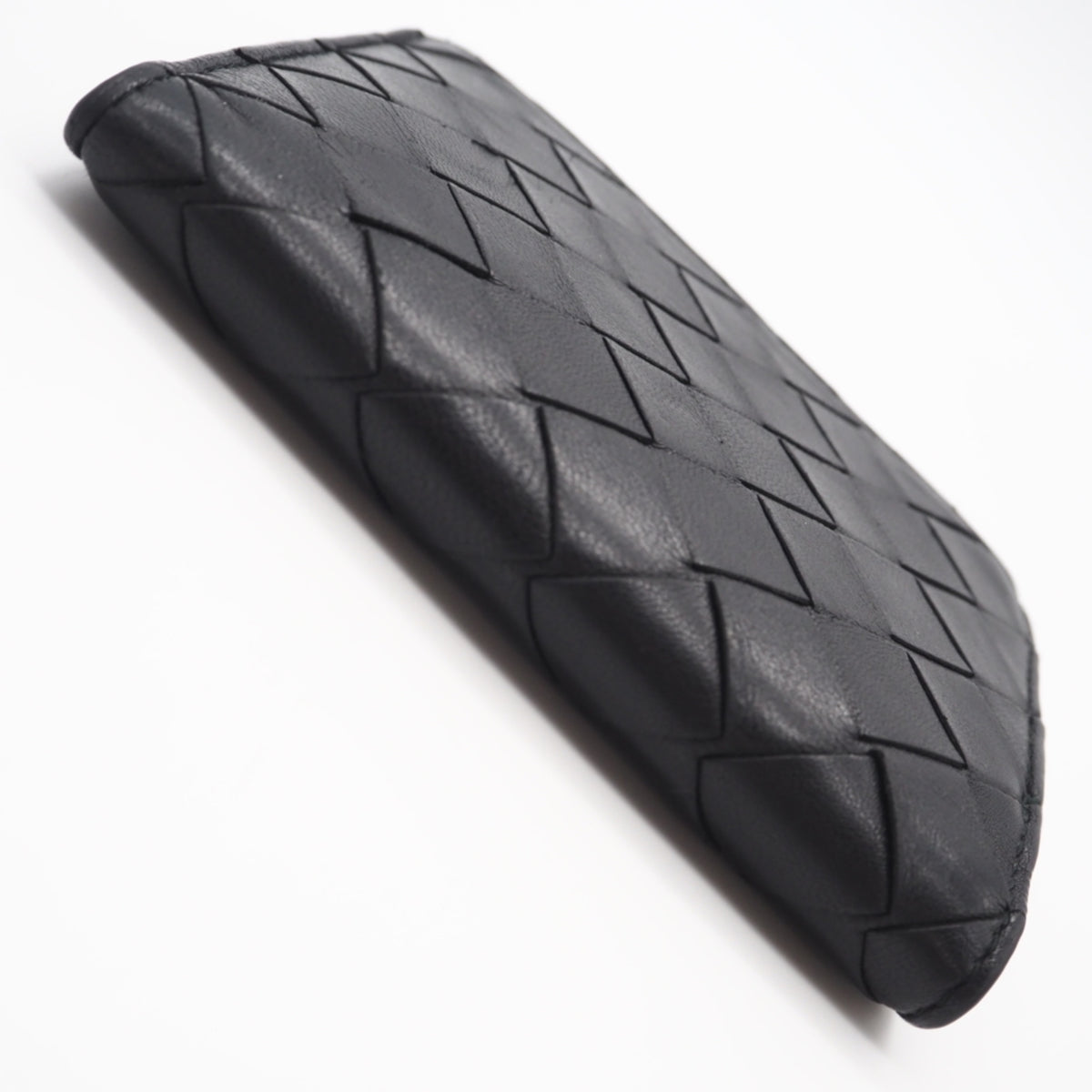 Bottega Veneta Intrecciato Black Leather Wallet (Bi-Fold) (Pre-Owned)