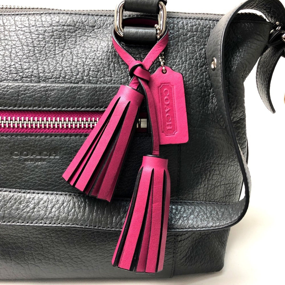 Coach Legacy Charcoal Gray Leather Handbag Shoulder Bag (Pre-Owned)