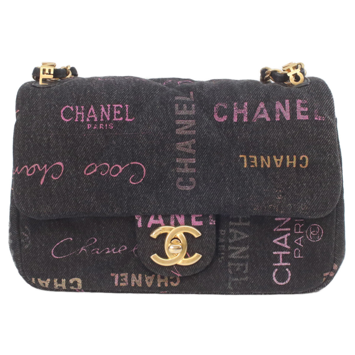 Chanel Black Denim Shoulder Bag (Pre-Owned)
