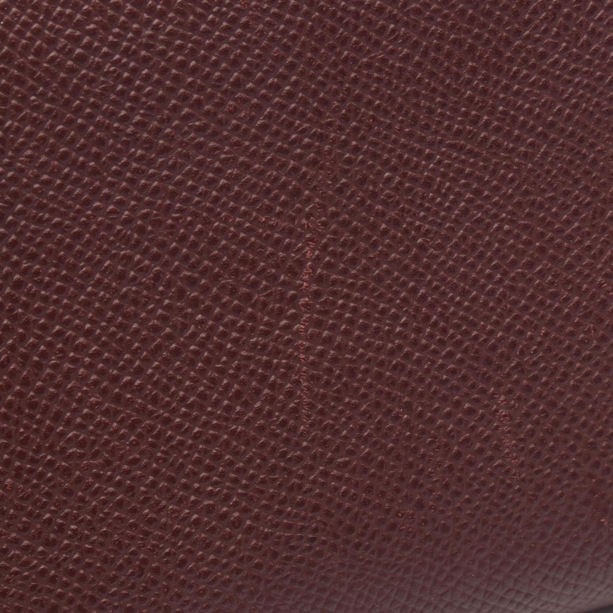 Hermes Bordeaux Epsom Leather Long Wallet (Bi-Fold) (Pre-Owned)