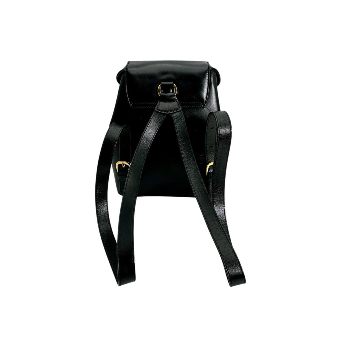 Salvatore Ferragamo Black Leather Backpack (Pre-Owned)