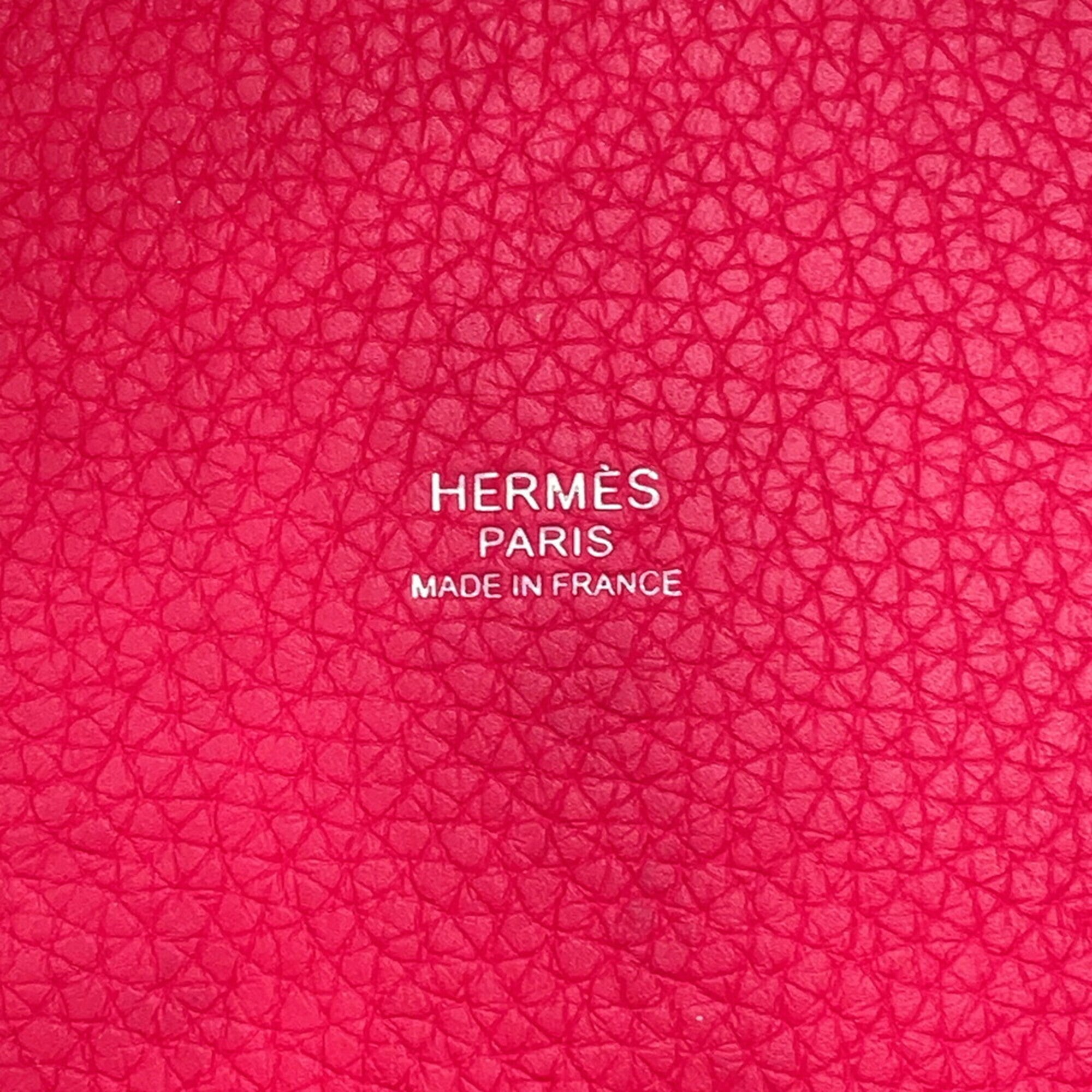 Hermes Picotin Silver Taurillon Clemence Leather Handbag (Pre-Owned)