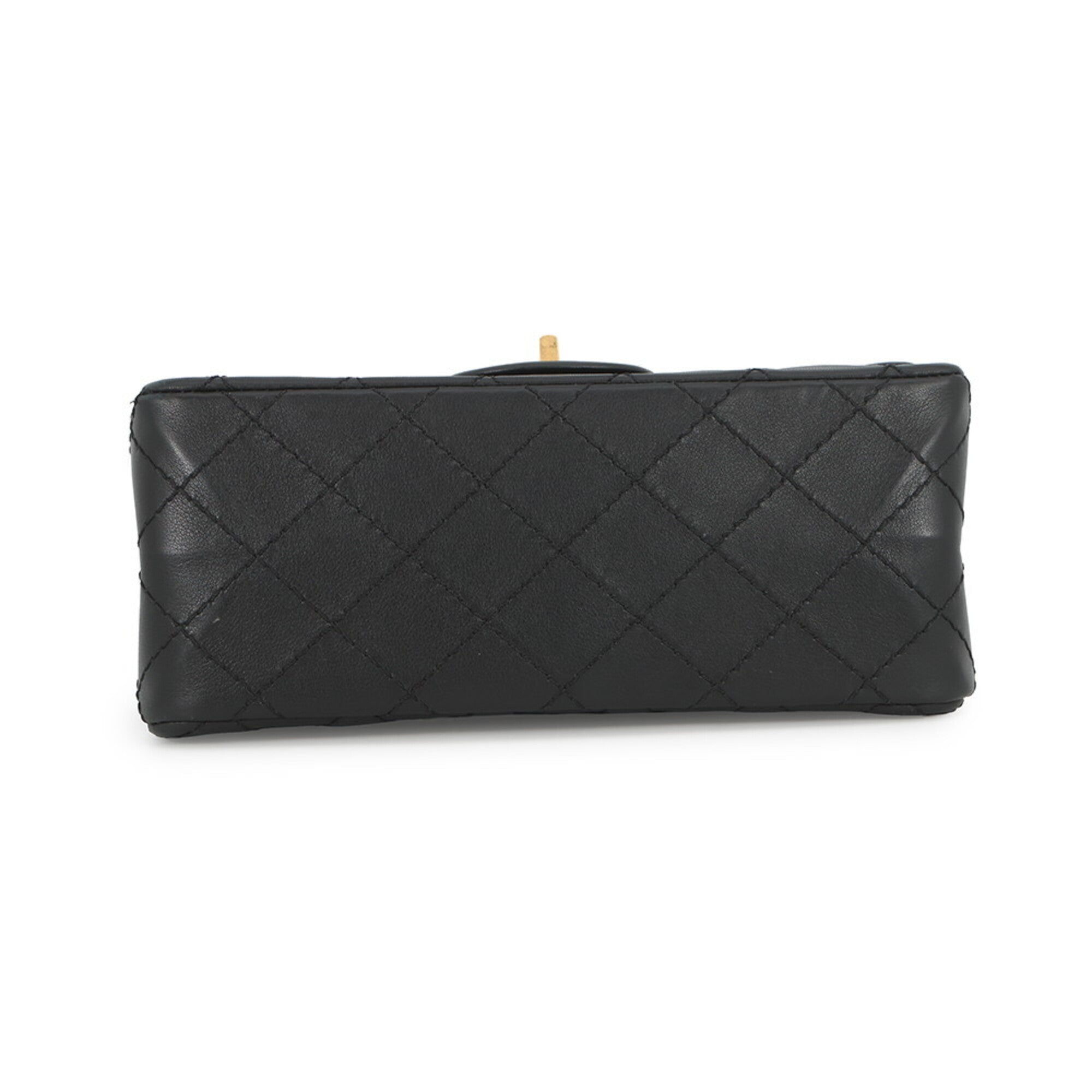 Chanel Black Leather Handbag Shoulder Bag (Pre-Owned)