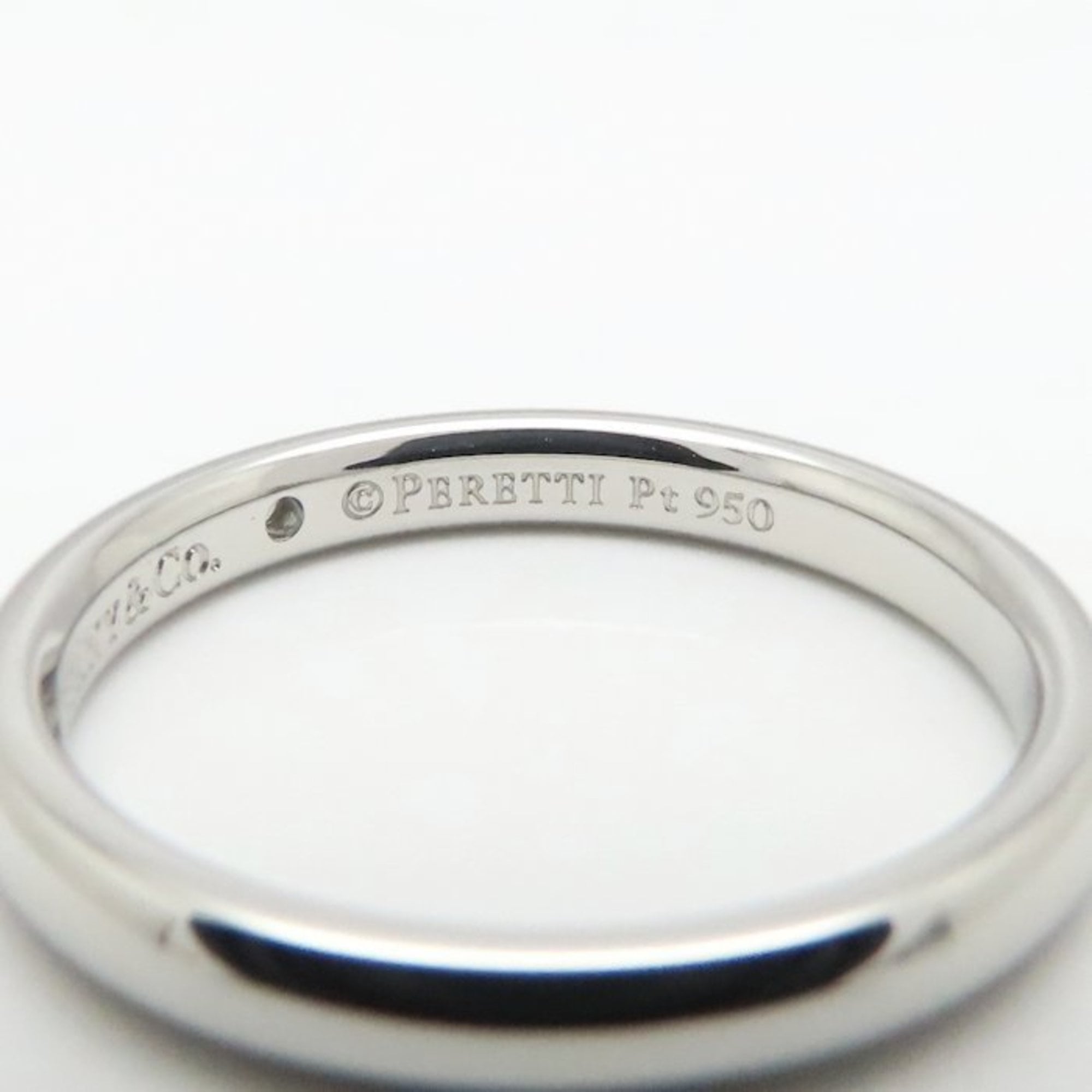 Tiffany Platinum Platinum 950 Band Ring (Pre-Owned)