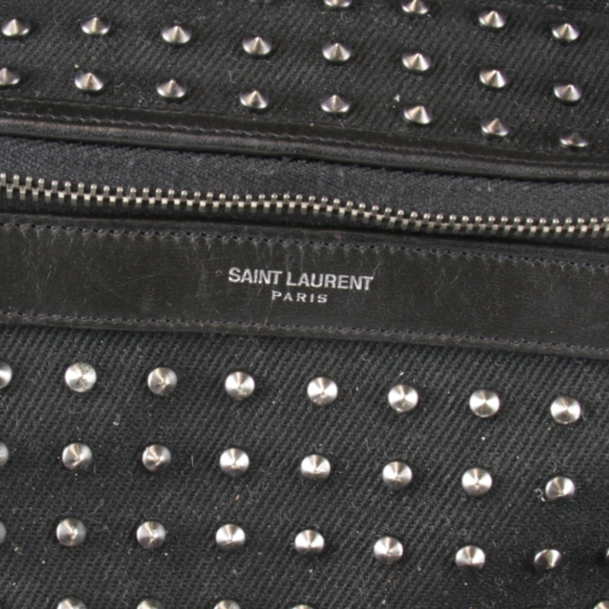Yves Saint Laurent Black Cotton Canvas Backpack (Pre-Owned)