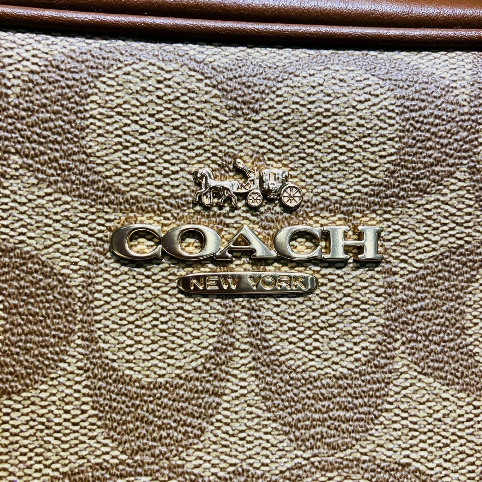 Coach Brown Pvc Leather Shoulder Bag (Pre-Owned)