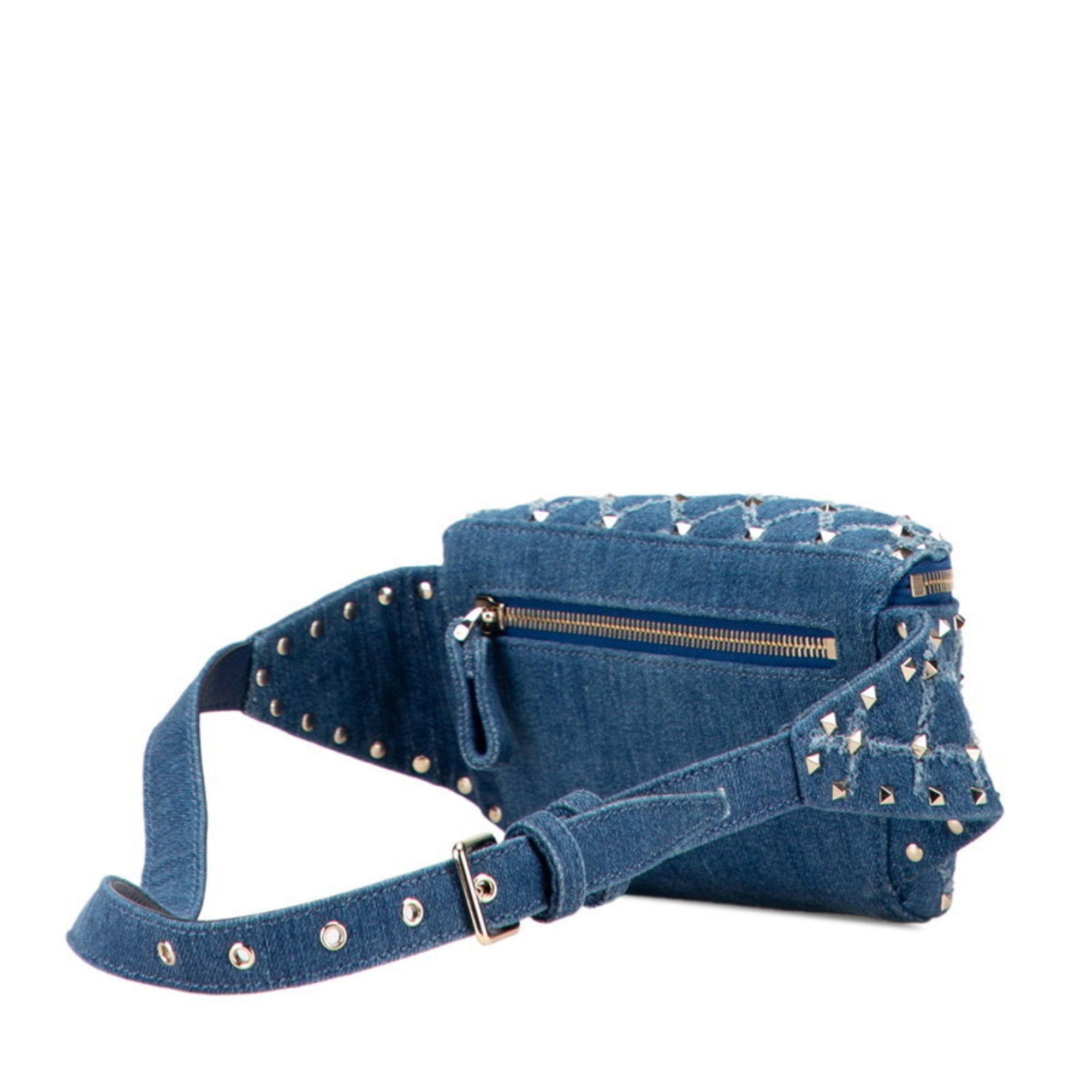 Valentino Blue Denim Leather Fanny Pack (Pre-Owned)