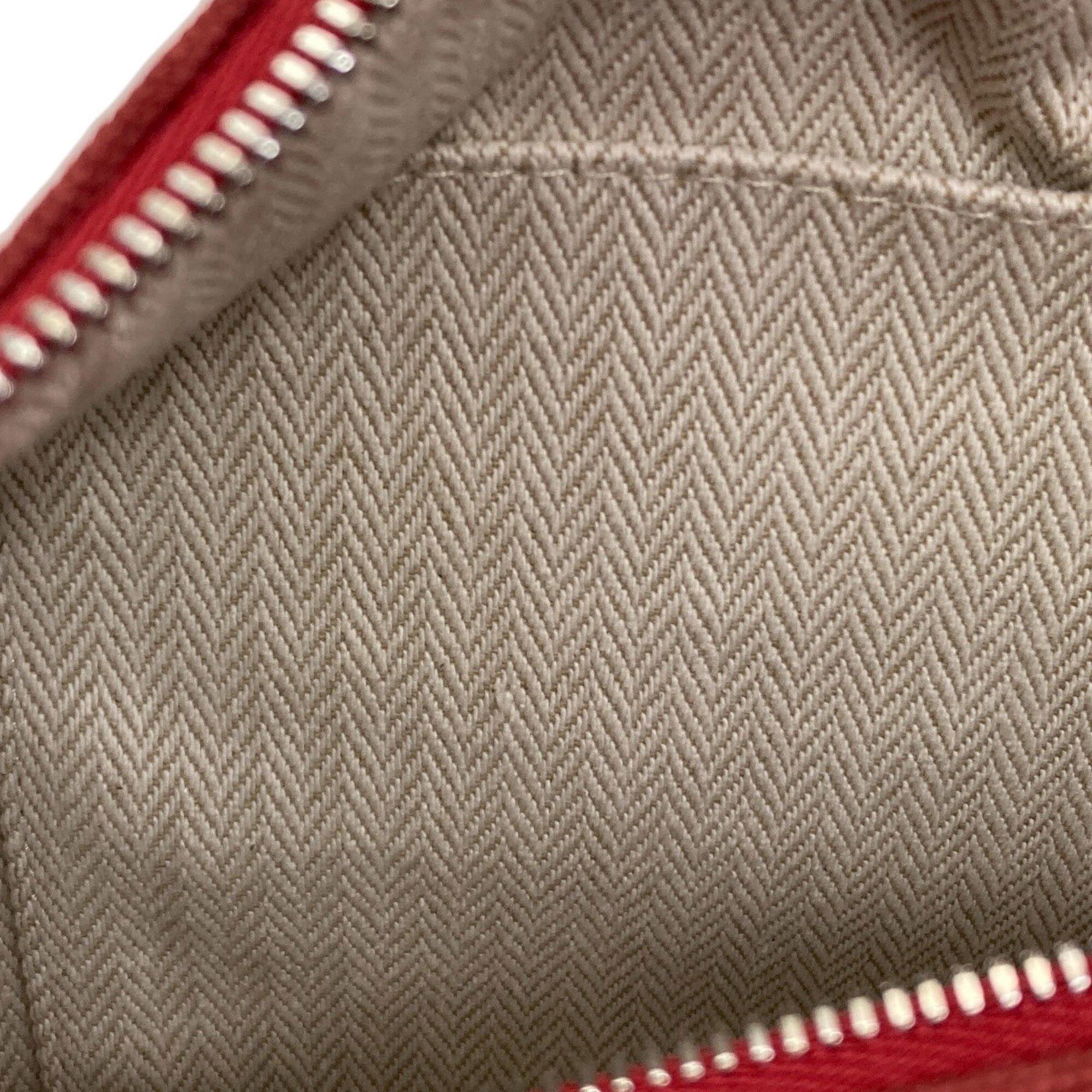 Hermes Red Color Canvas Handbag (Pre-Owned)