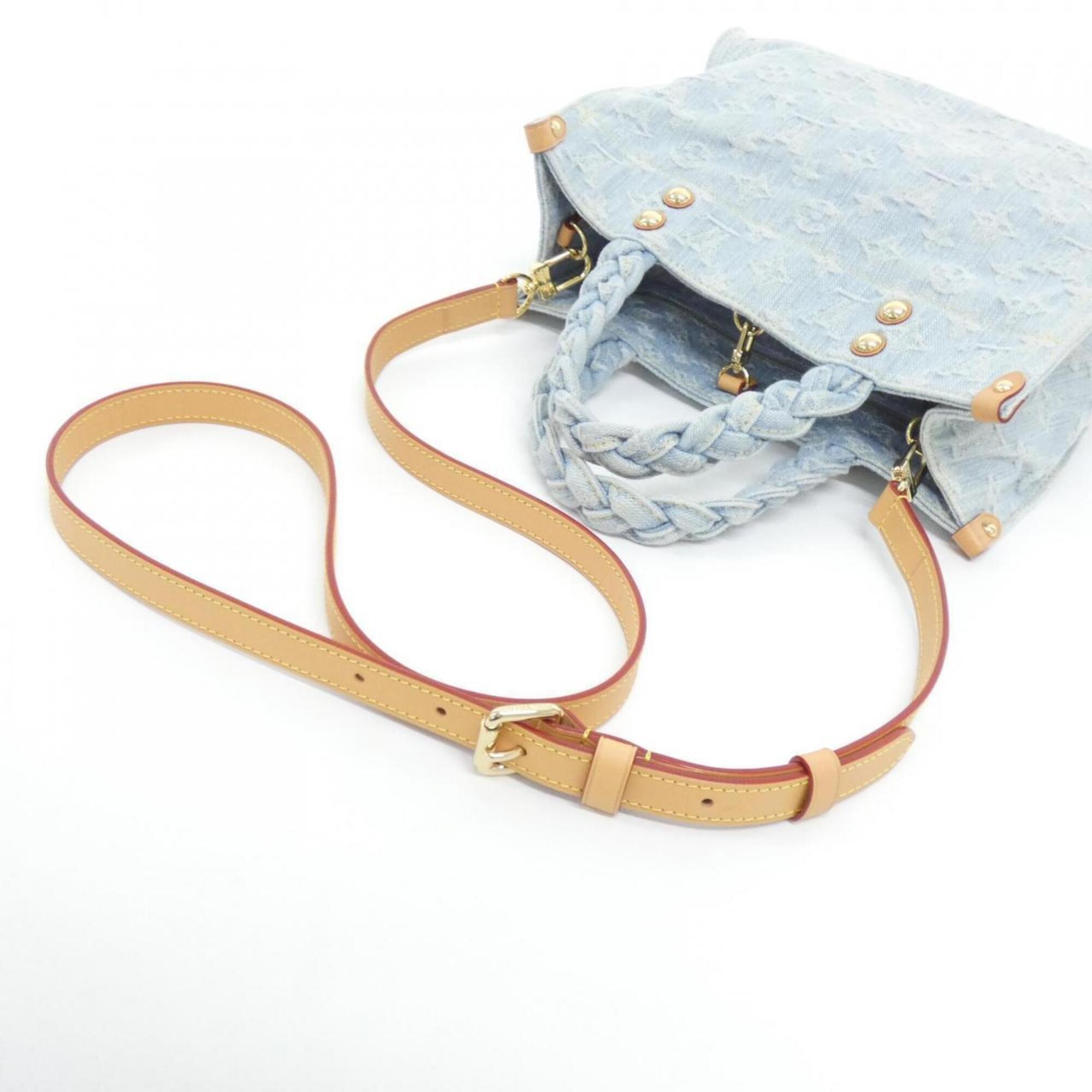 Louis Vuitton Sky Blue Cotton Denim Canvas Handbag (Pre-Owned)