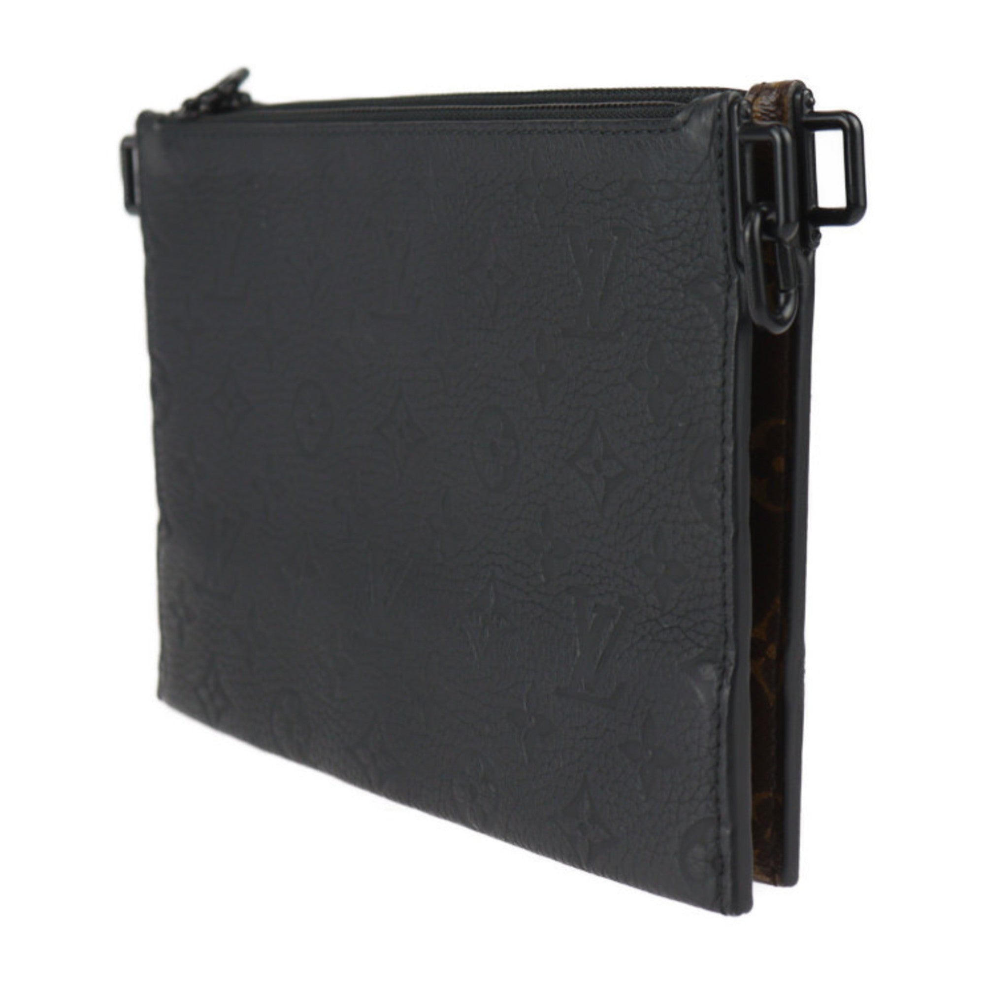 Louis Vuitton Black Brown Monogram Monogram Monogram Empreinte Clutch Bag Pouch Shoulder Bag (Pre-Owned)