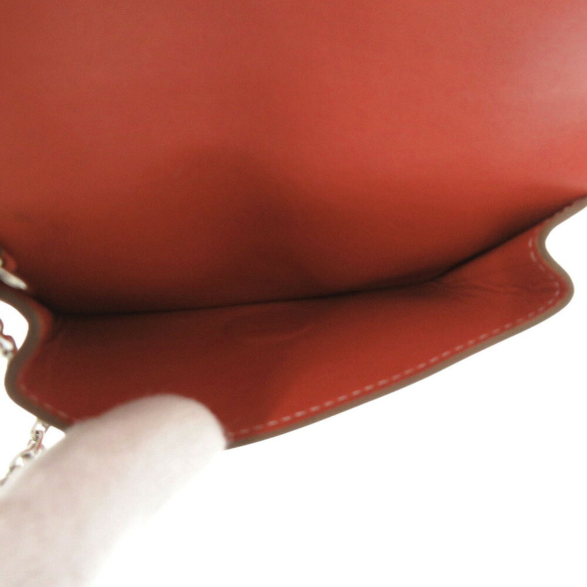 Hermes Crevette Sanguine Swift Leather Coin Purse/Coin Case (Pre-Owned)