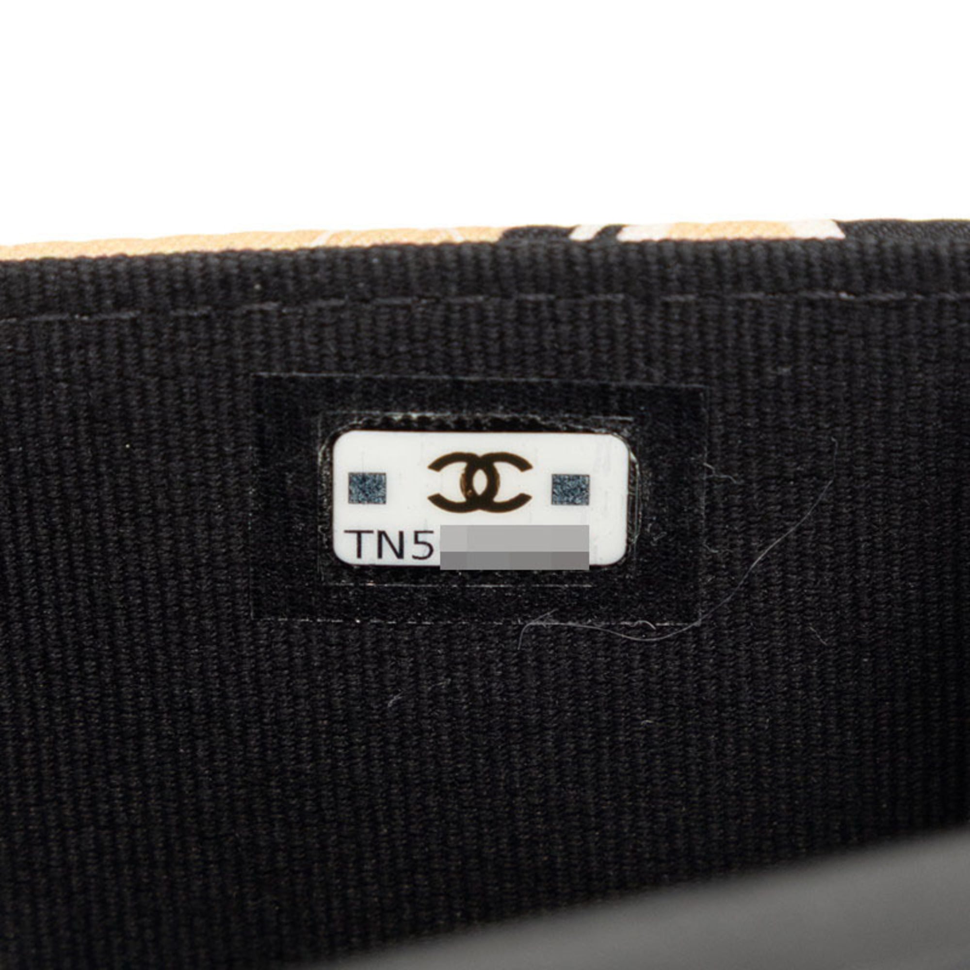 Chanel Matelasse Beige Cotton Leather Shoulder Bag (Pre-Owned)
