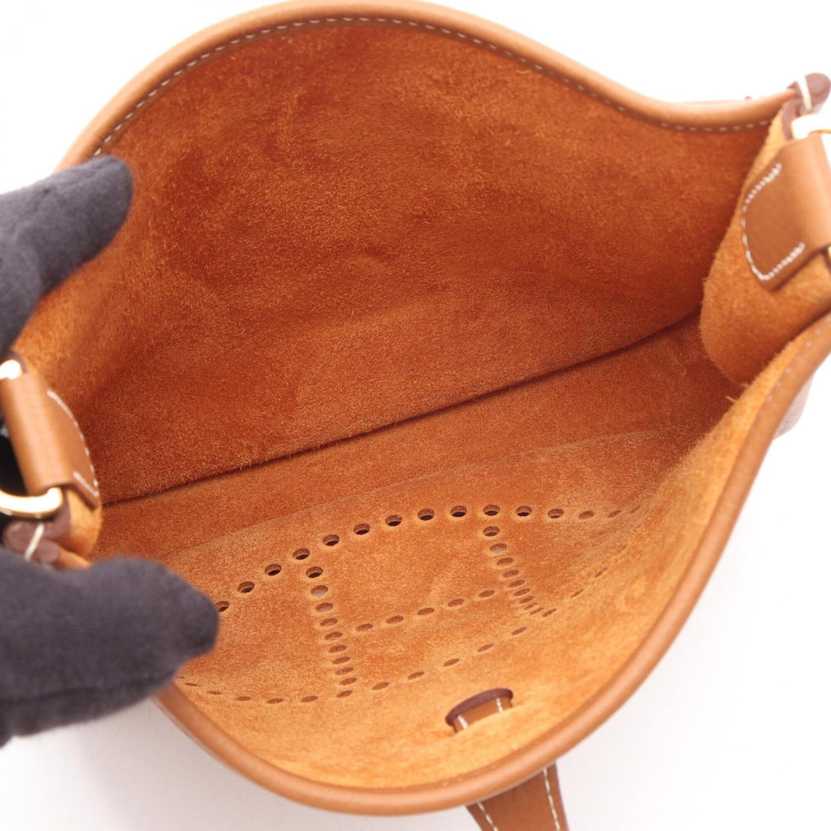 Hermes Brown Taurillon Clemence Leather Handbag Shoulder Bag (Pre-Owned)