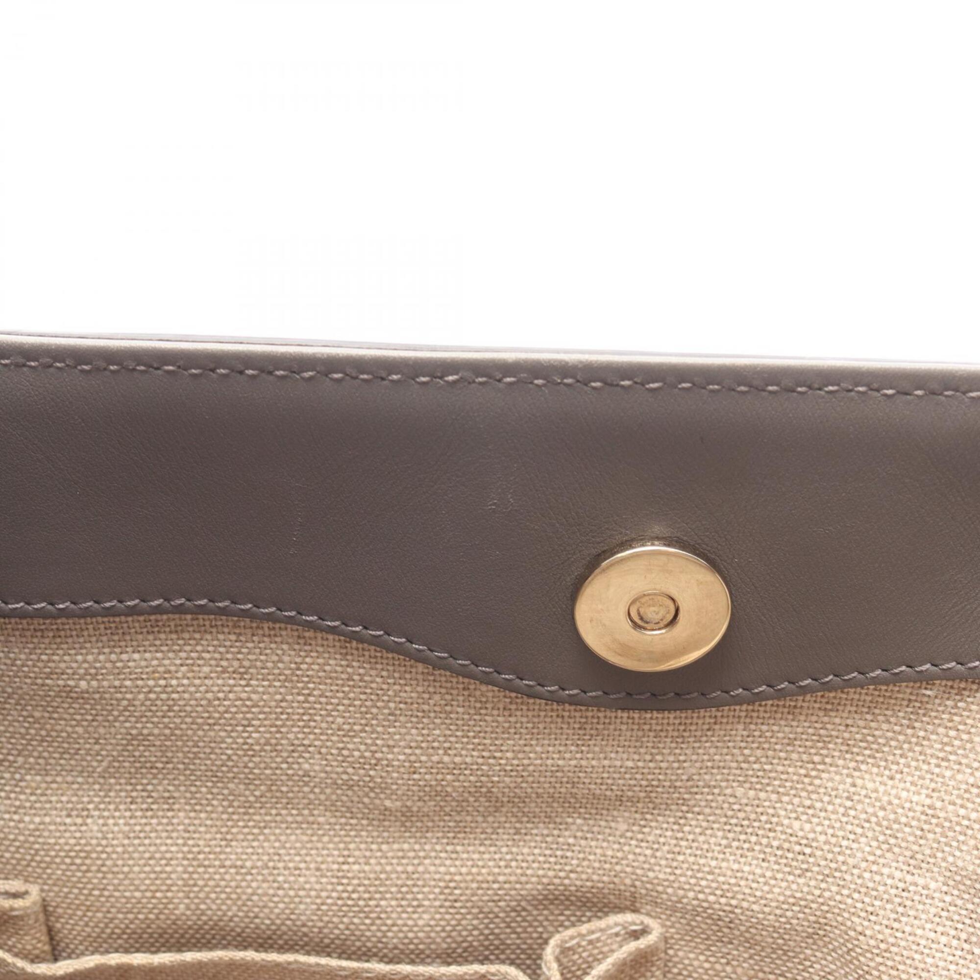 Gucci Gray Leather Handbag (Pre-Owned)