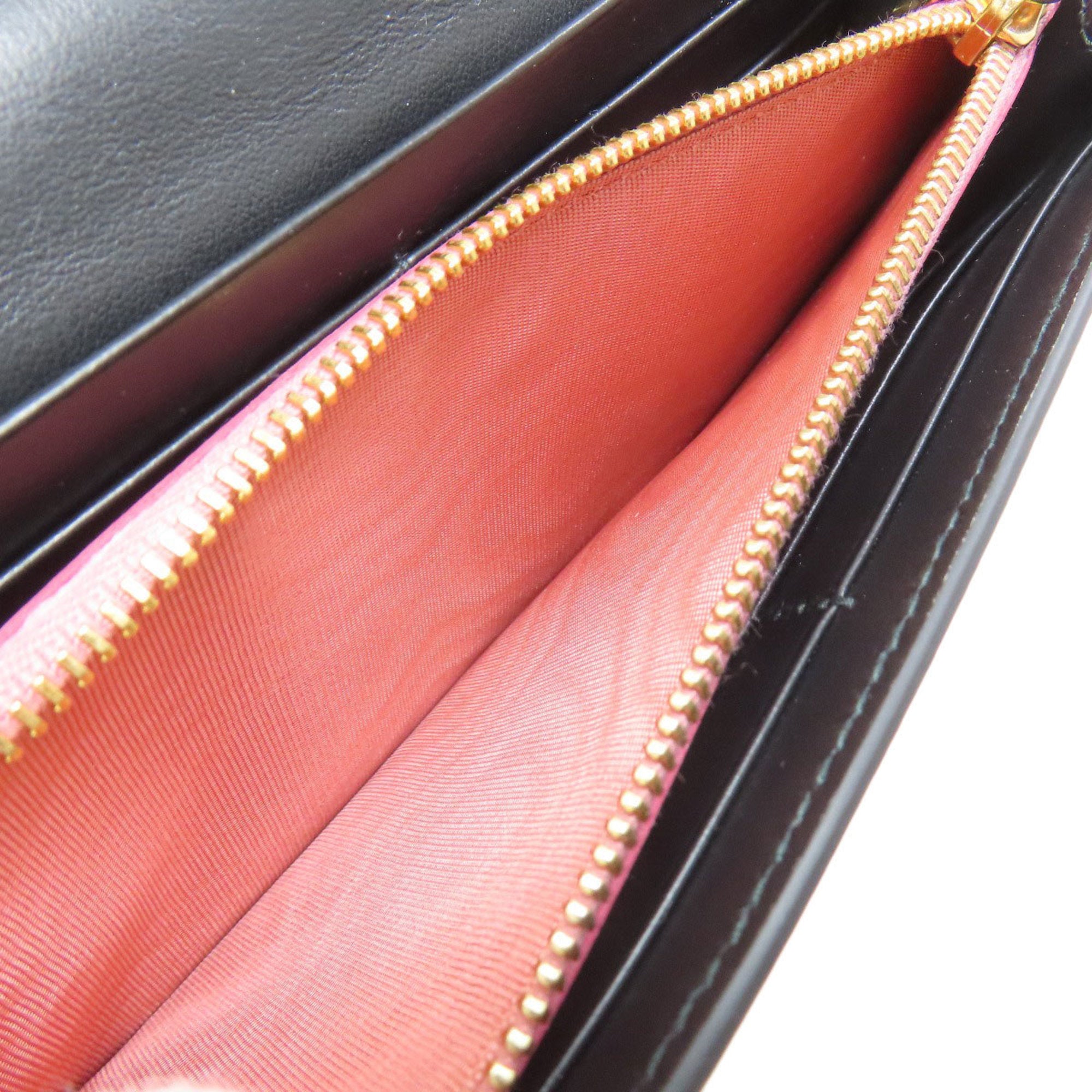 Miu Miu Black Leather Long Wallet (Bi-Fold) (Pre-Owned)