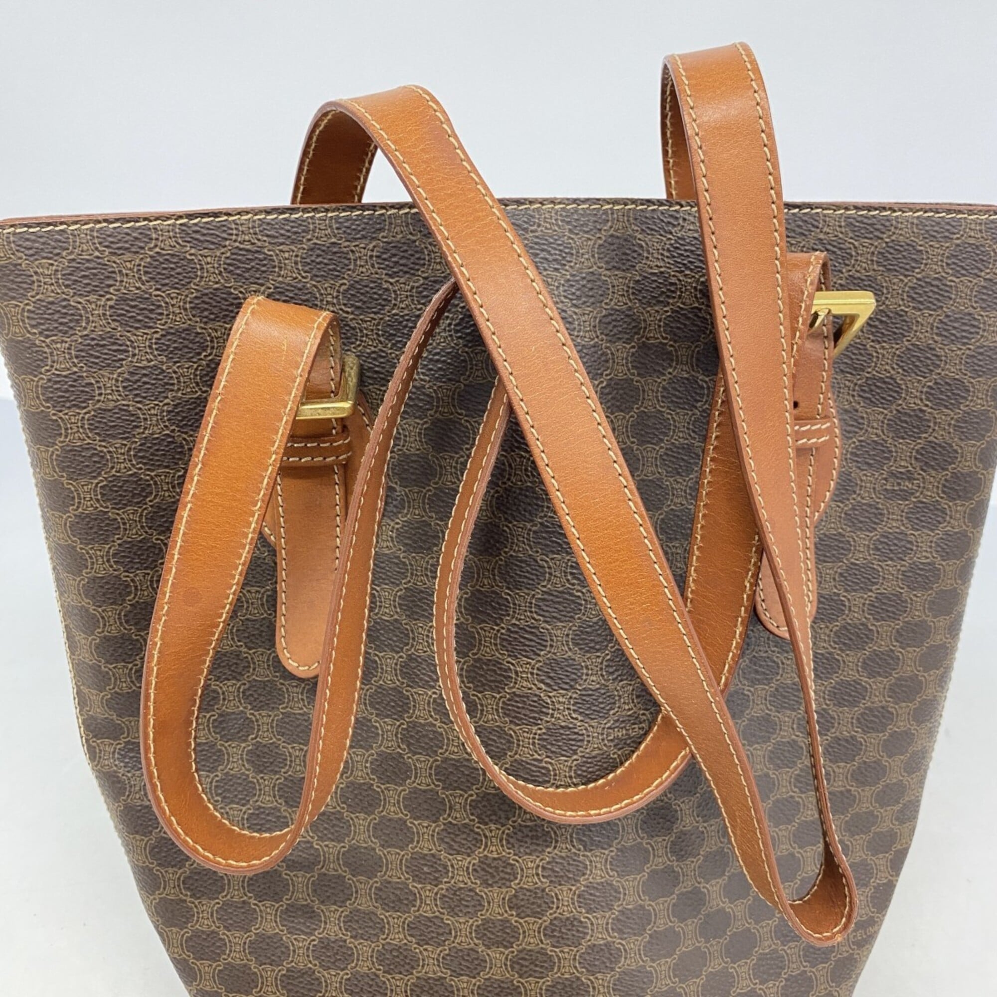 Celine Brown Pvc Tote Bag (Pre-Owned)