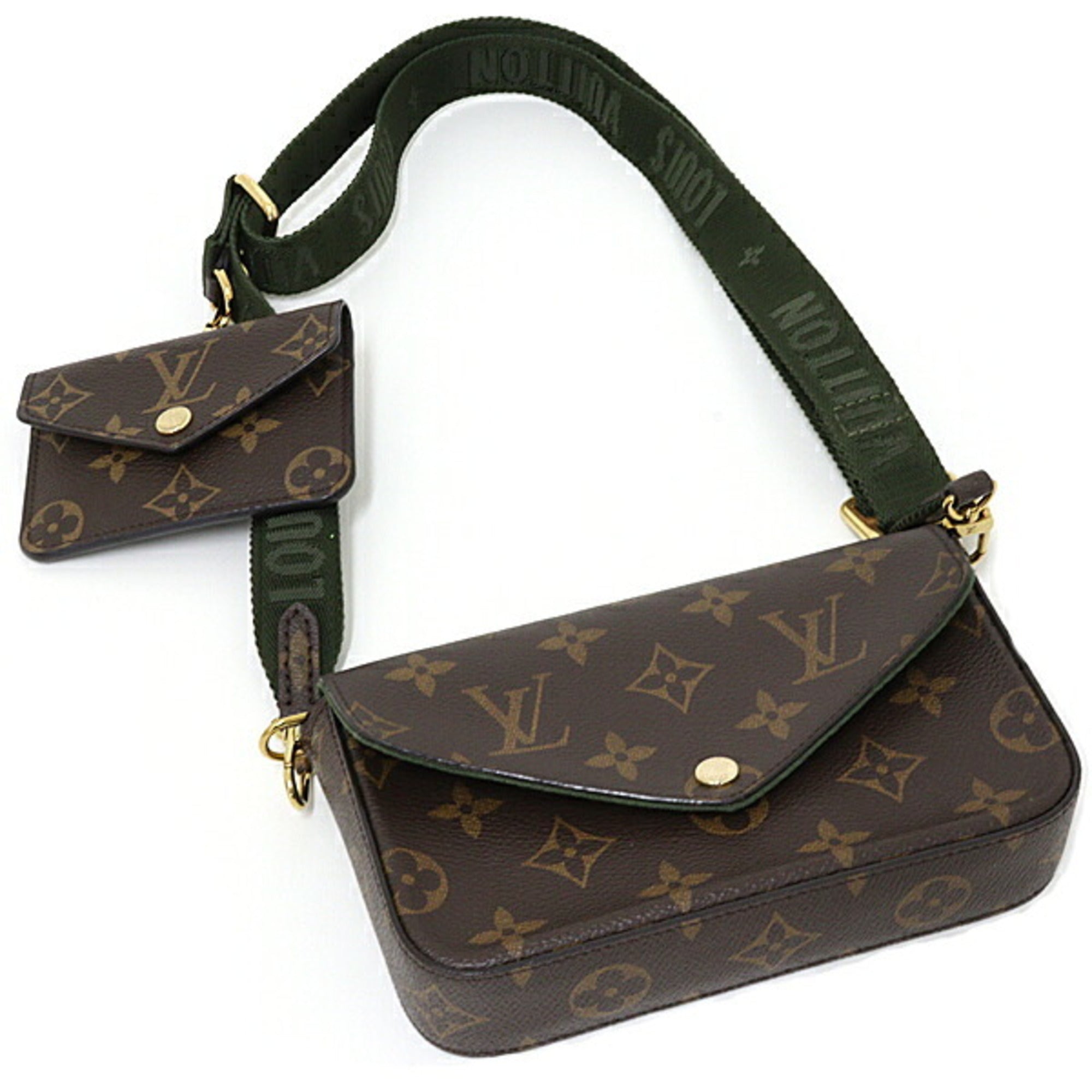 Louis Vuitton Brown Khaki Monogram Pochette Shoulder Bag (Pre-Owned)
