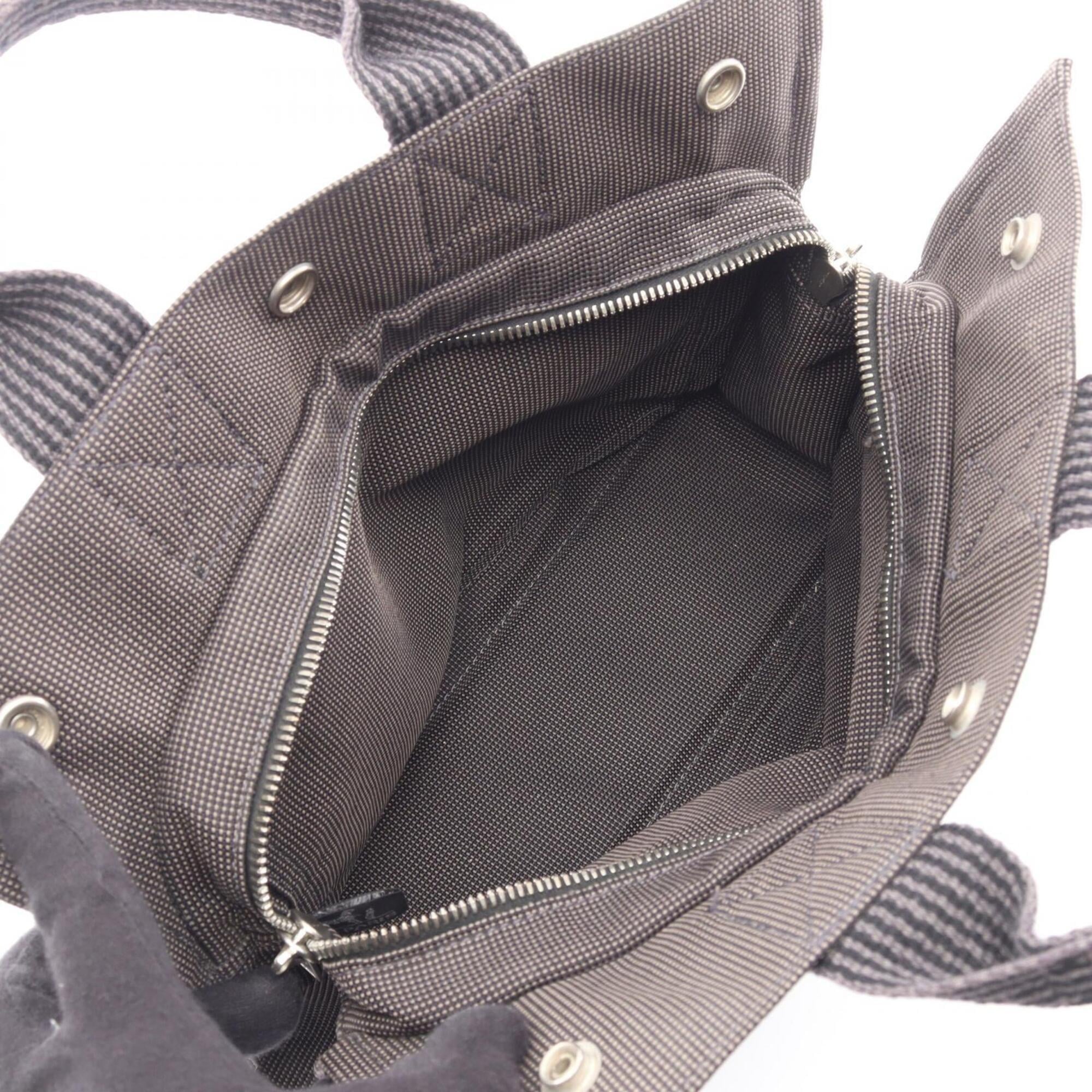Hermes Gray Nylon Canvas Handbag Tote Bag (Pre-Owned)