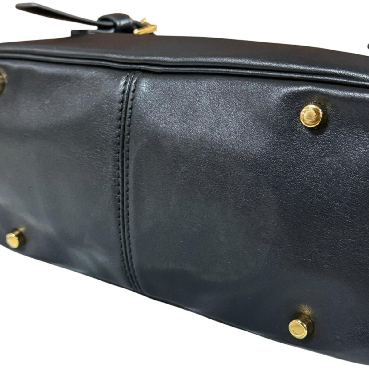 Versace Black Leather Handbag (Pre-Owned)