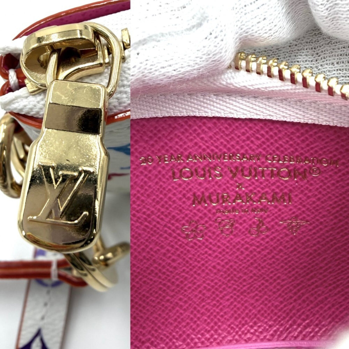 Louis Vuitton Multi-Color White Monogram Multicolore Pochette Pouch (Pre-Owned)