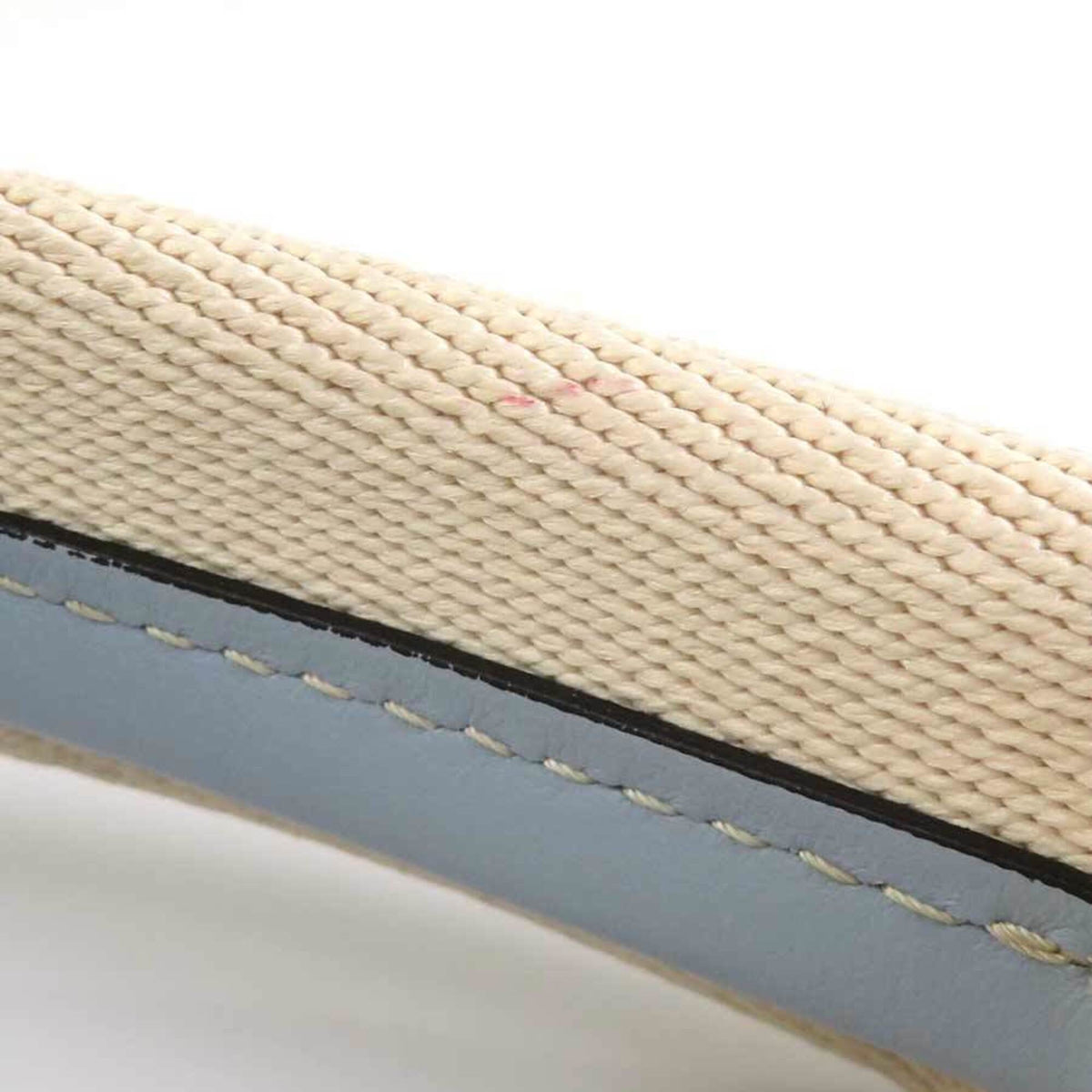 Chloé Beige Light Blue Canvas Leather Tote Bag (Pre-Owned)