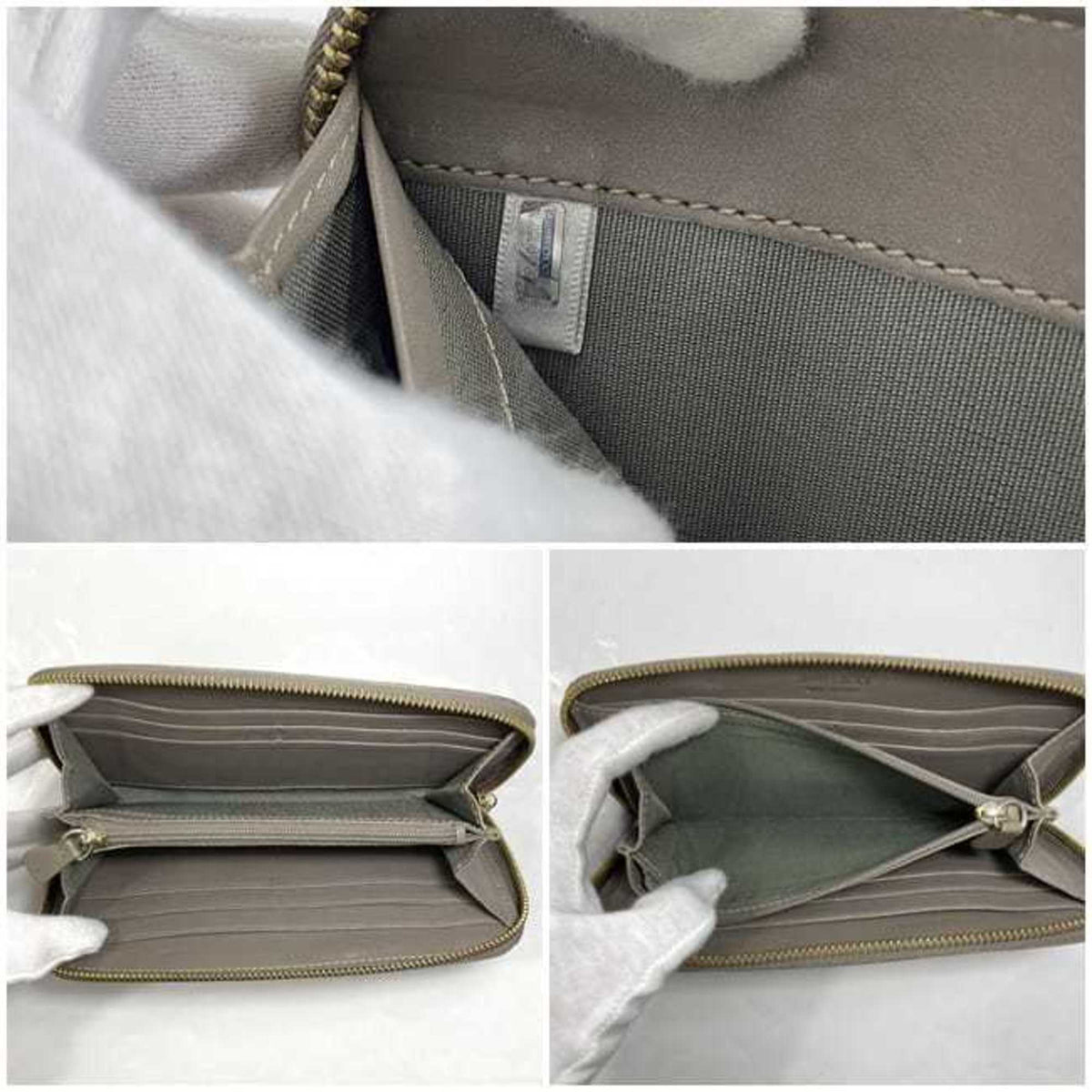 Jimmy Choo Beige Leather Long Wallet (Bi-Fold) (Pre-Owned)
