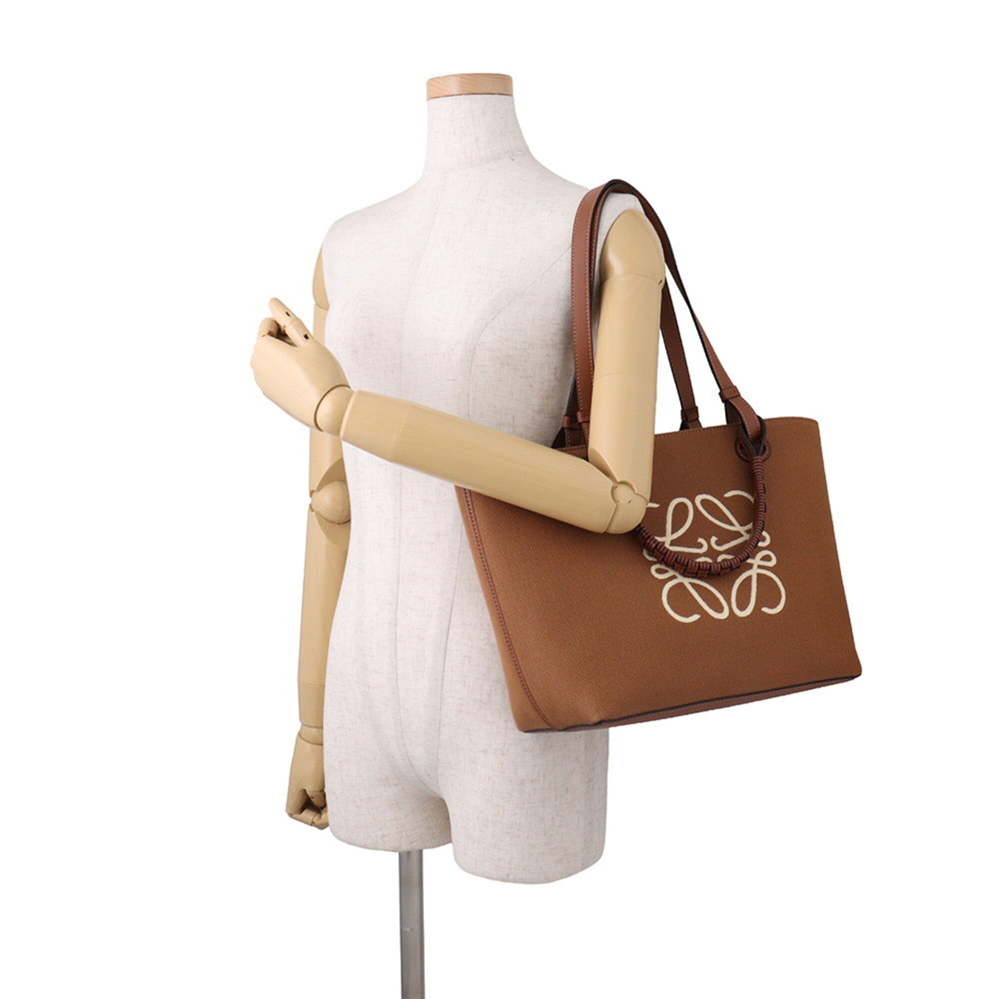 Loewe Jacquard Leather Handbag Shoulder Bag Tote Bag (Pre-Owned)