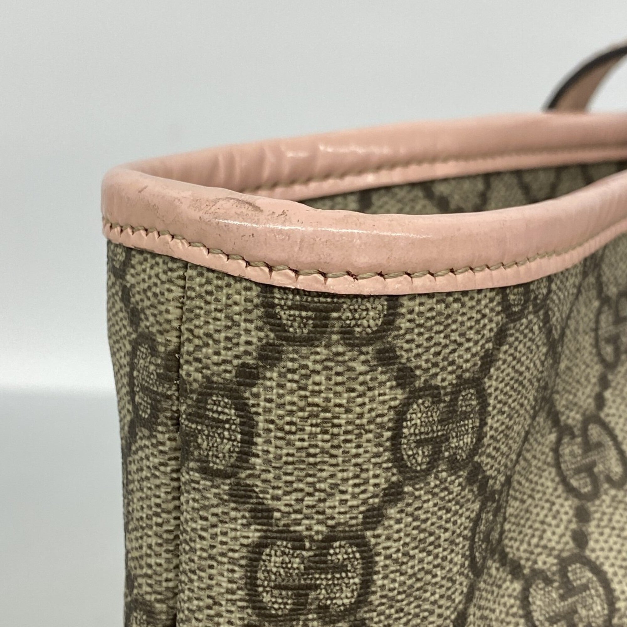 Gucci Brown Pink Pvc Tote Bag (Pre-Owned)